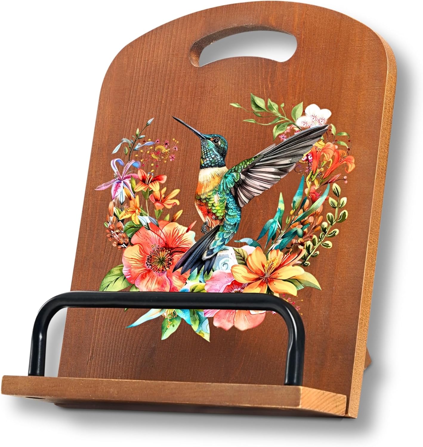 INNObeta Cookbook Stand for Kitchen Counter, Adjustable Tablet Recipe Book Holder, Perfect Gifts for Women, Mom, Grandma on Birthday, Unique Kitchen Decor, Hummingbird