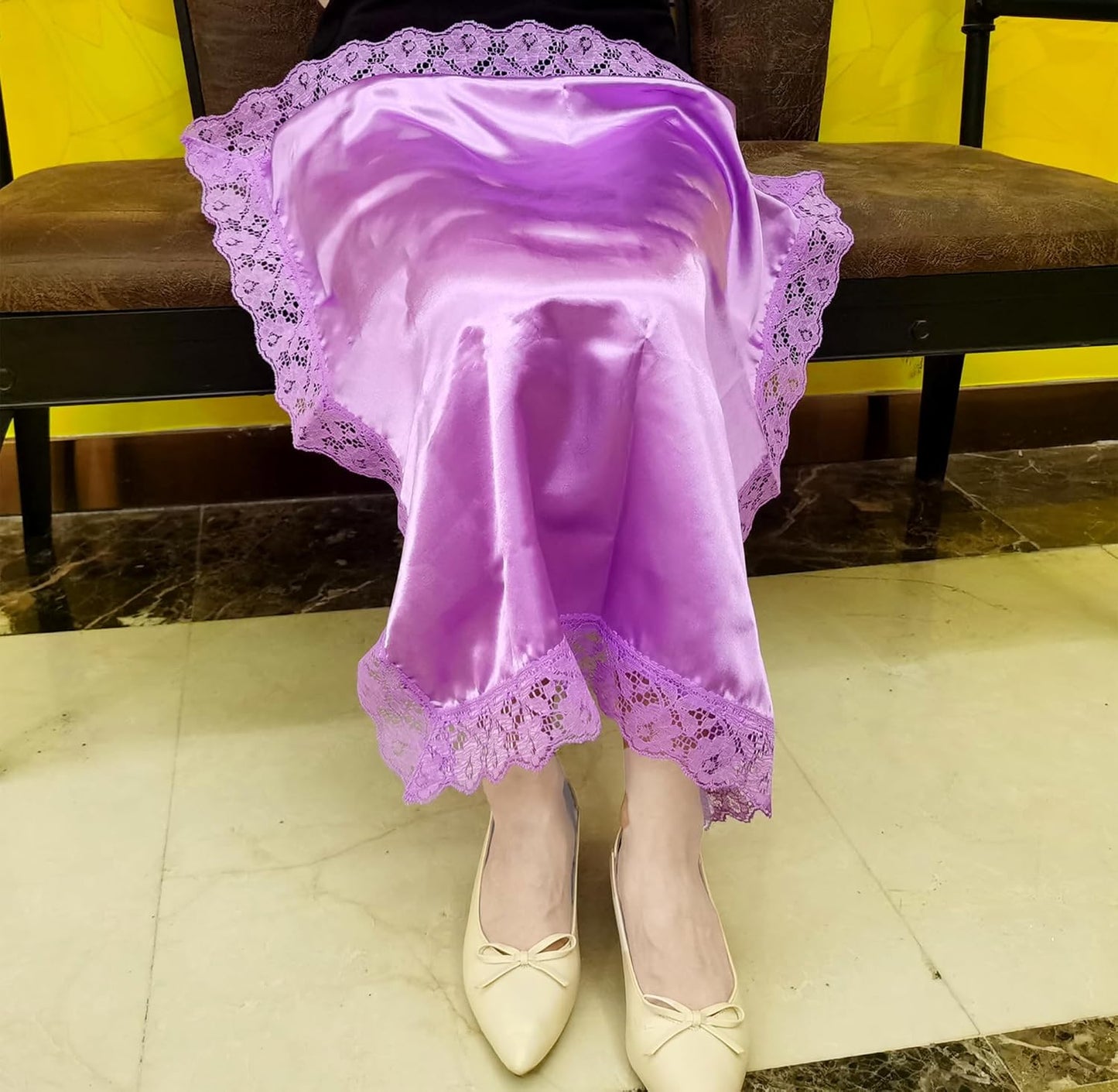 26" Silk Lap Scarf Body Scarf with Lace Lap Scarves Handkerchief lapscarfs for ladies Women Church