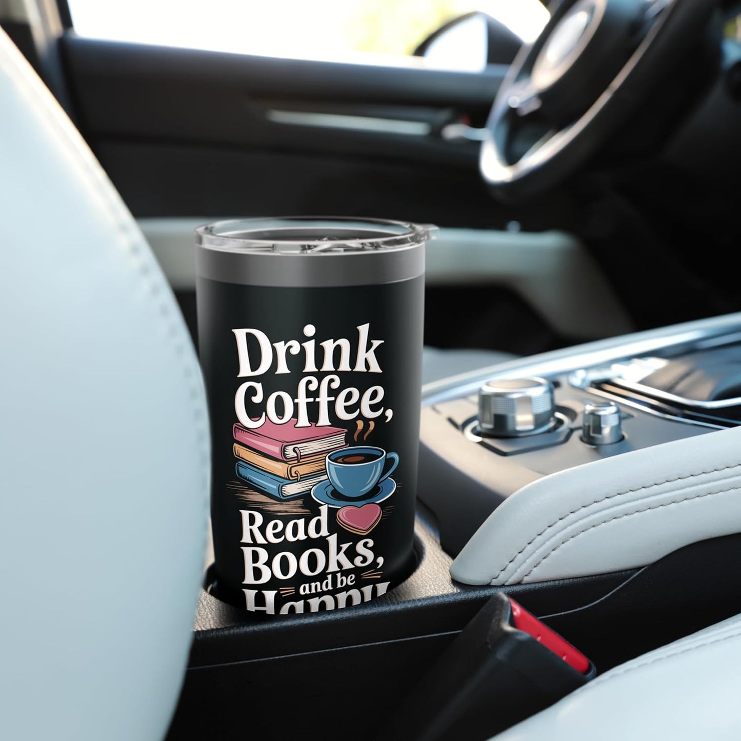 Drink Coffee Read Books Bookworm Bookish Books Reader Stainless Steel Insulated Tumbler