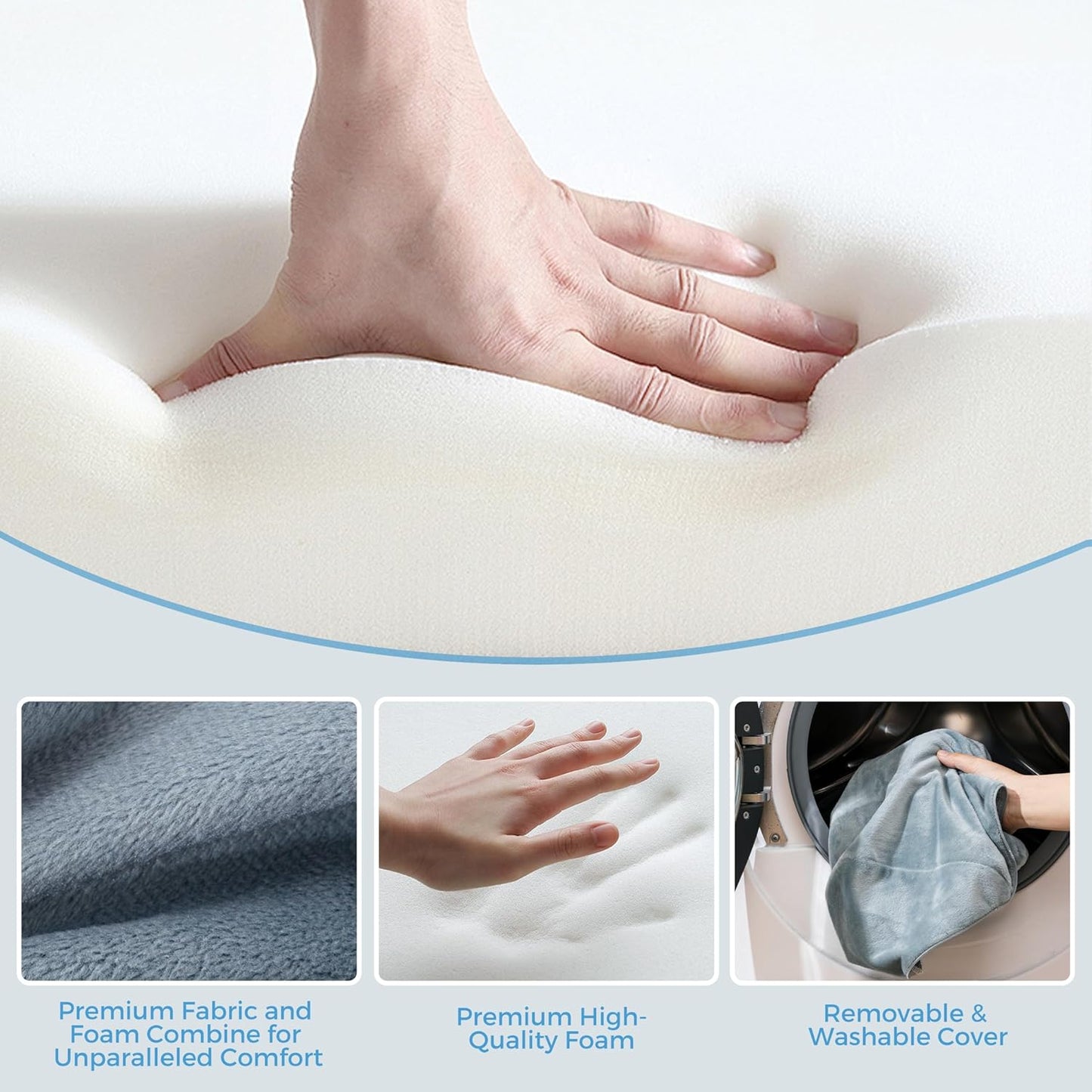 Ganondorf Leg Elevation Pillow, Premium Foam Leg Support Adjustable Wedge Pillow Relieves Joint Pain After Surgery Ergonomic Curve for Leg Support Promote Blood Circulation Single Leg
