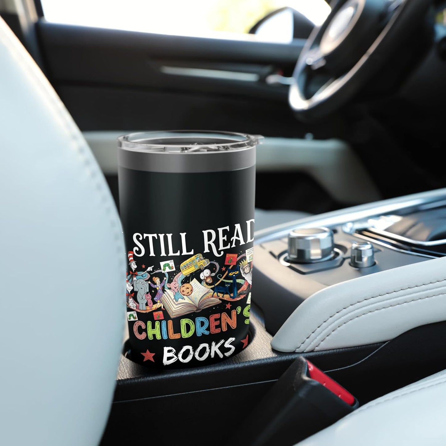 I Still Read Childrens Books Reading Teacher Librarian Stainless Steel Insulated Tumbler