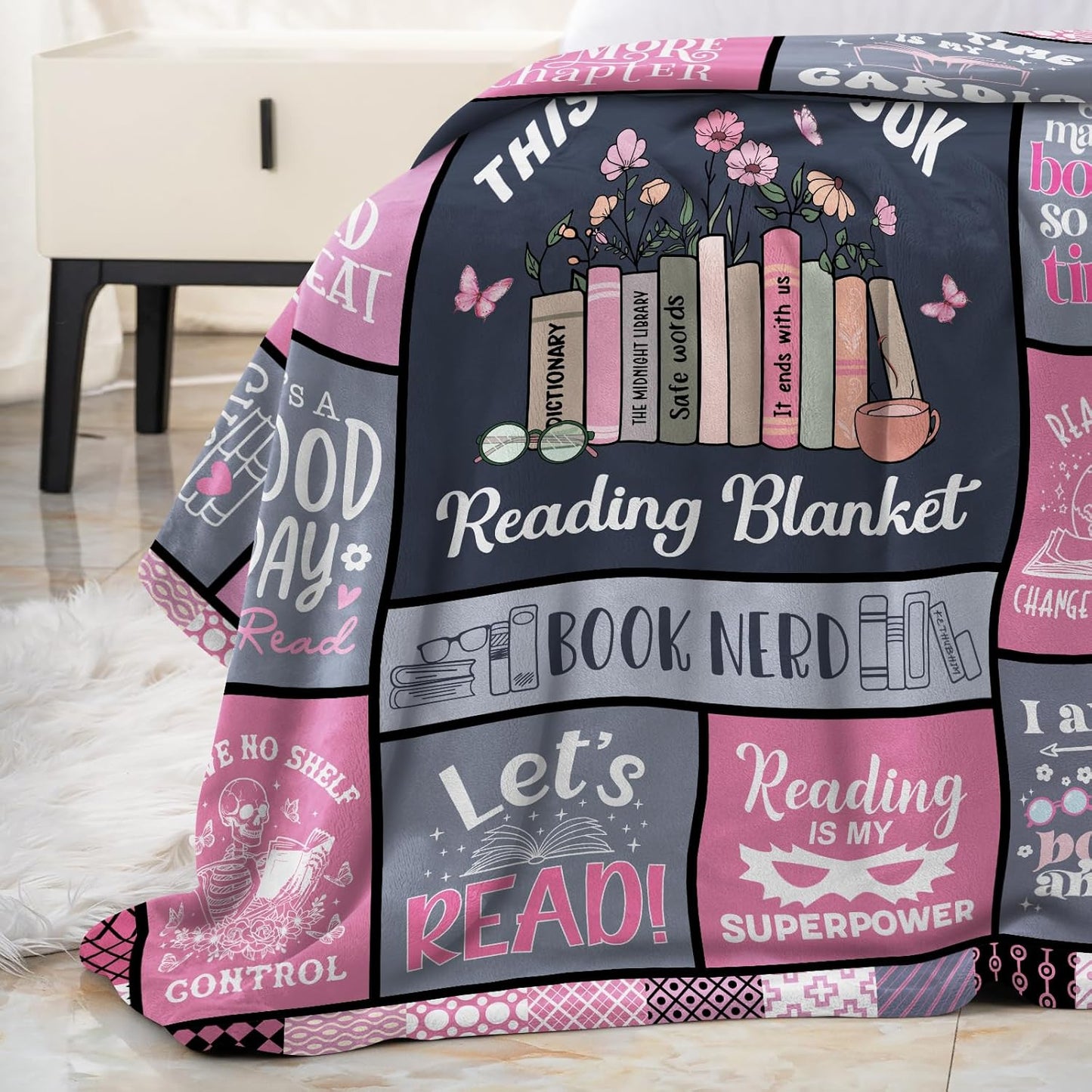 Book Lovers Gifts for Women - Gifts for Book Lovers - Gifts for Readers - Reading Gift for Books Lovers - Bookish Gifts - Books Club Librarian Bookworm Gift Throw Blanket 60"x50"