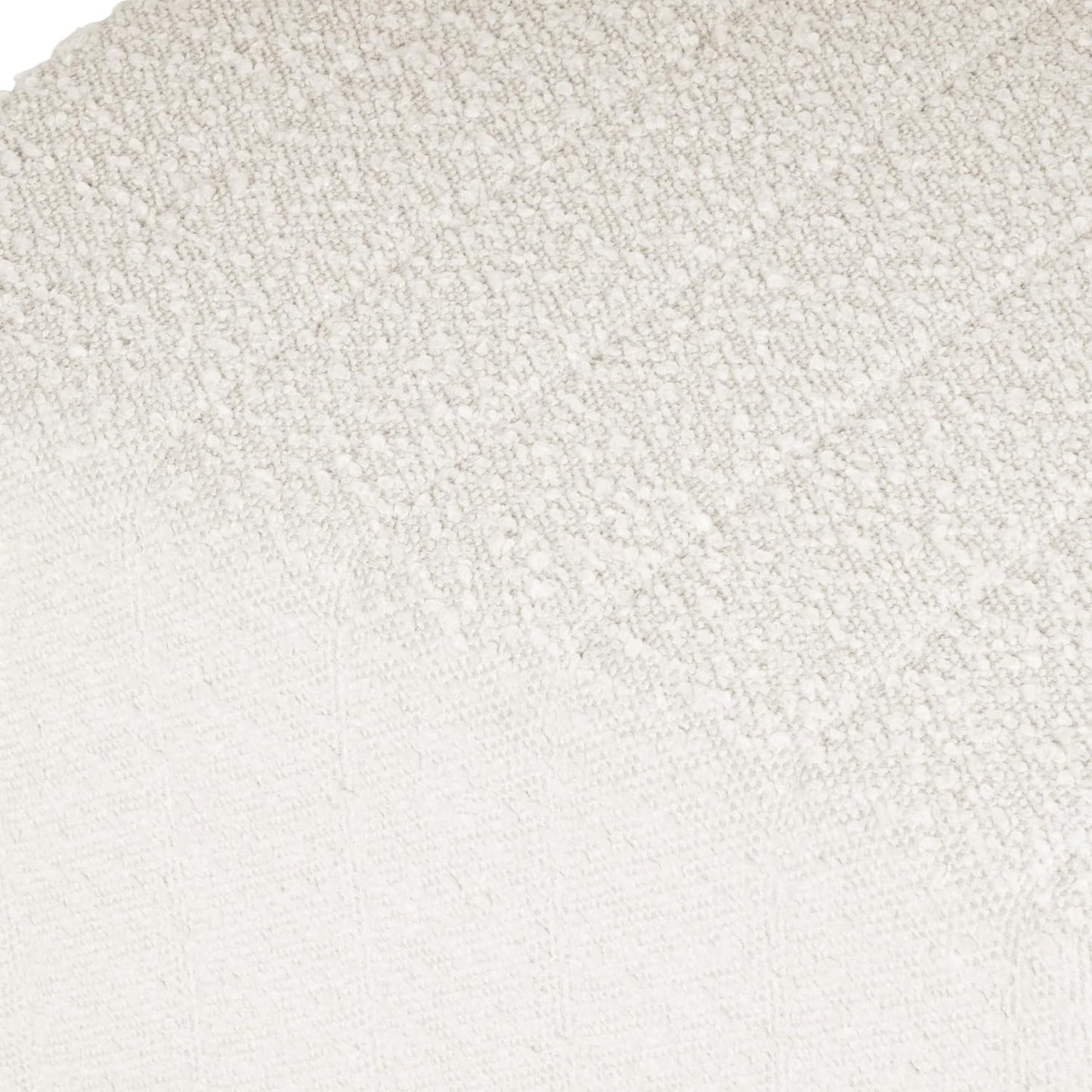 HomePop Modern Channel Tufted Ottoman|Homepop Home Décor|Ottoman for Living Room & Bedroom - Cream Boucle