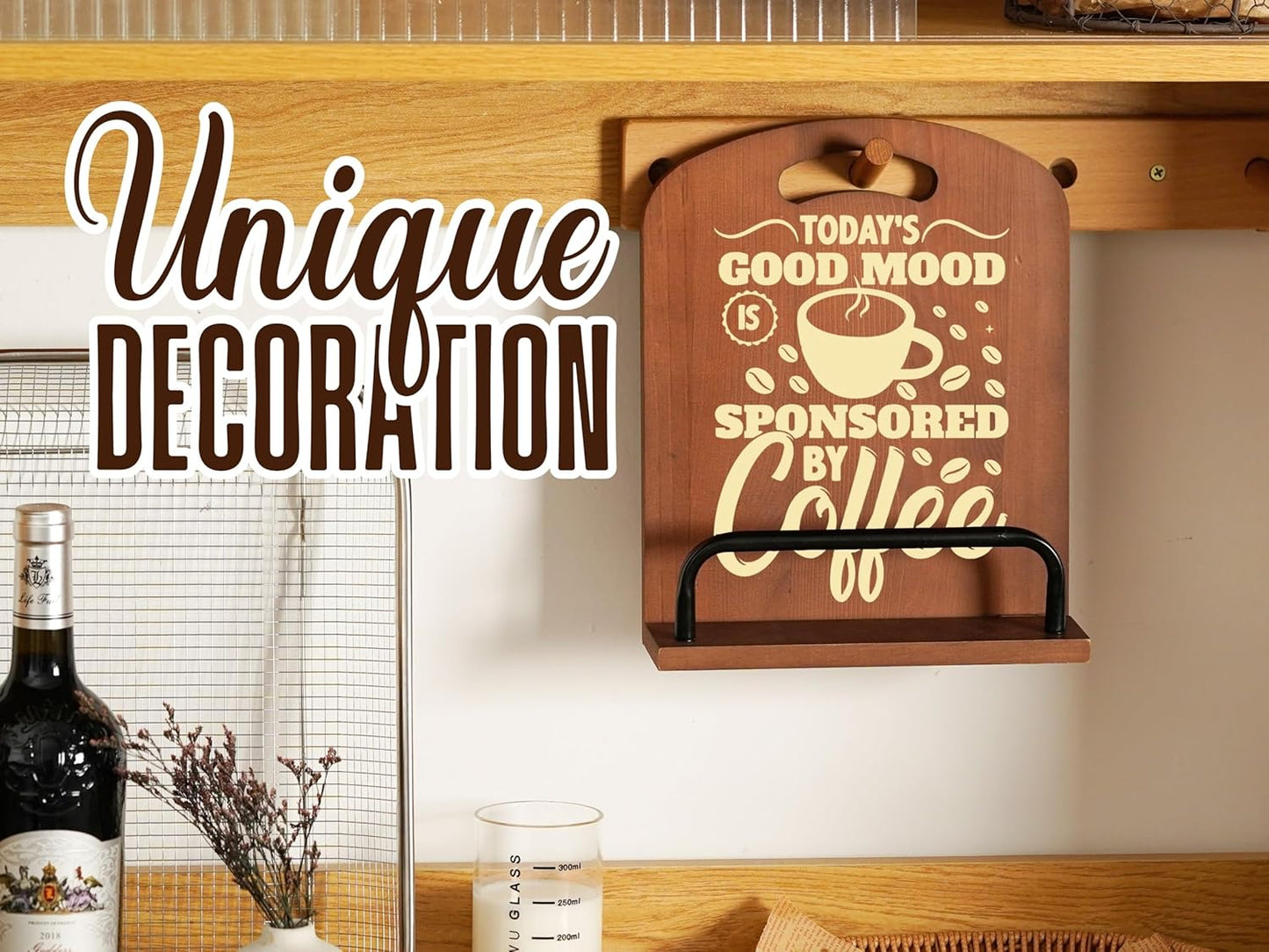 InnoBeta Coffee Gifts for Women, Cookbook Stand for Kitchen Counter, Perfect Gifts for Coffee Lovers on Birthday, Adjustable Tablet Recipe Book Holder, Unique Kitchen & Cafe Decor
