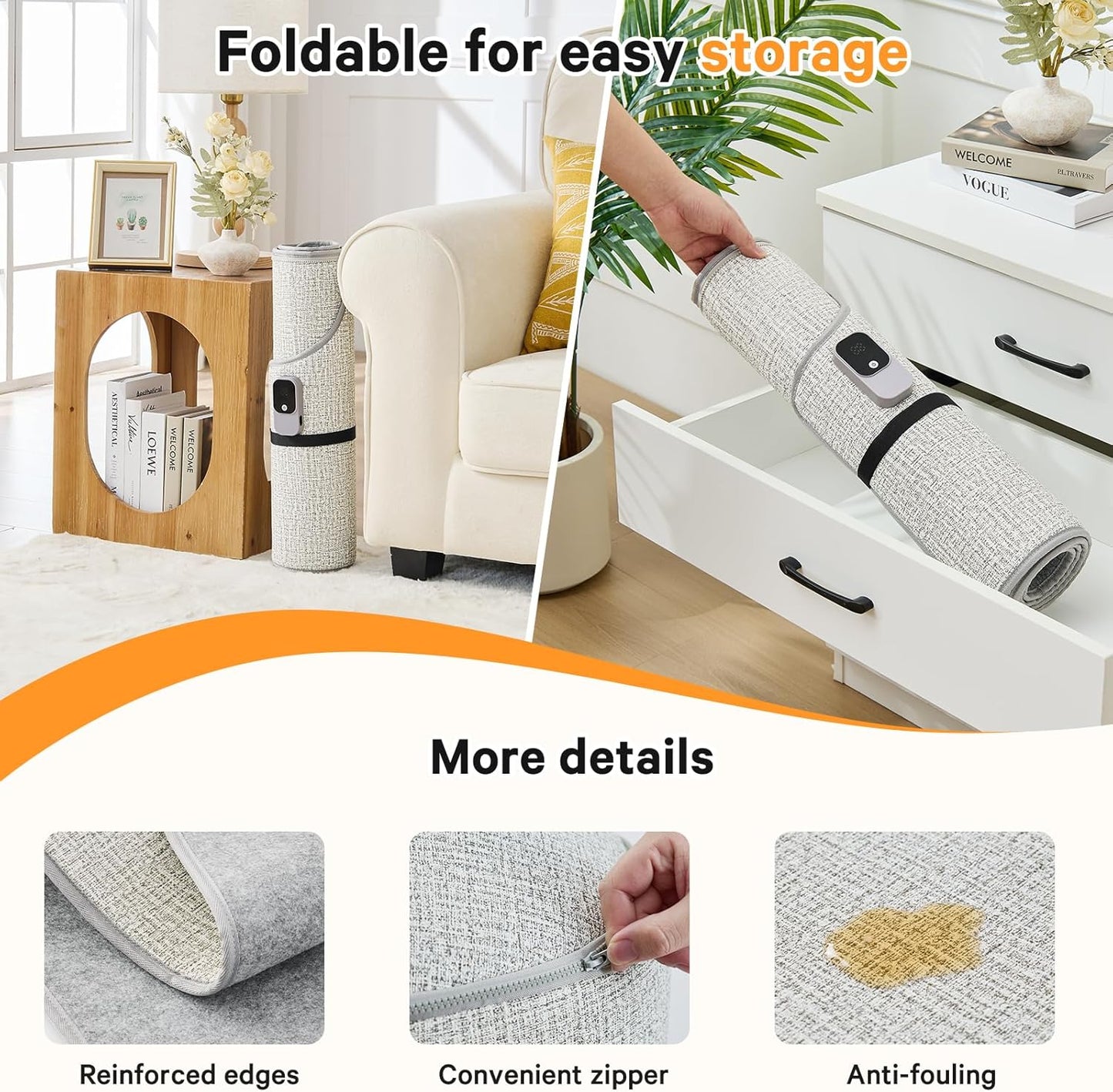 Under Desk Heater & Space Heater for Indoor Use,Leg Foot Feet Warmer For Office Home Quiet, Small Portable Personal Office Heater Accessories,Essentials Supplies For Women Men Gifts Medium