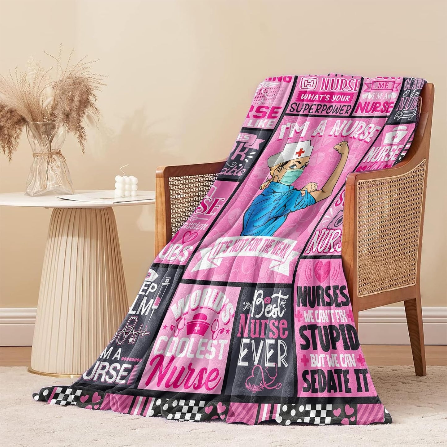 Nurse Gifts for Women, Nurses Week Gifts, Nurse Blanket, Nursing Appreciation Birthday Retirement Practitioner Gifts Ideas 80"x60"