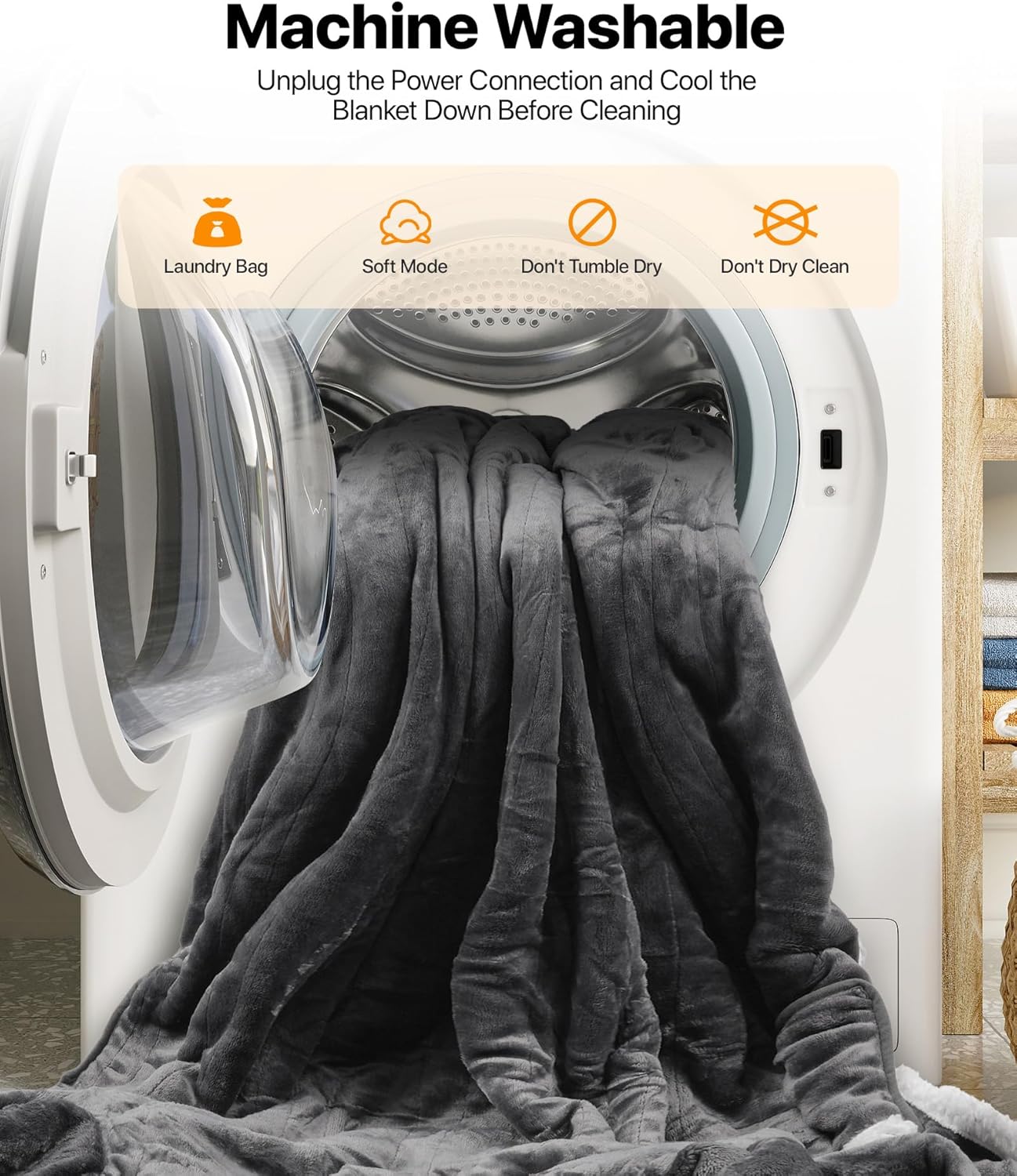 Electric Heated Blanket - Wearable Heated Blanket Throw with Foot Pockets, Sleeves Flannel & Sherpa Wearable Blanket 8 Heating Levels & Timer Snuggle Blankets for Home Office -50*60" Robes for Women