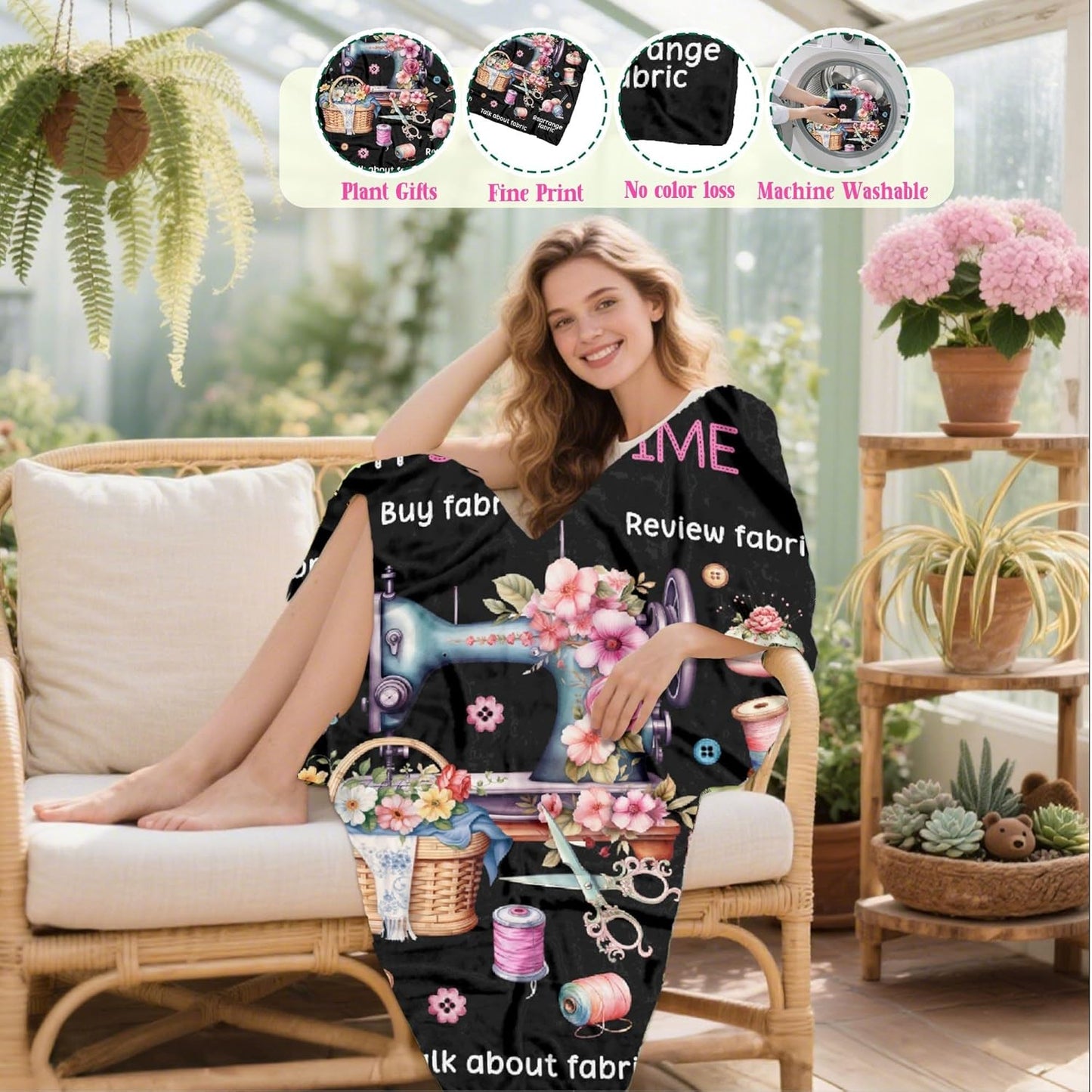 Sewing Blanket, Gifts for Sewing Lovers,Quilt,Quilting Lovers, Soft Lightweight Plush Flannel Quilt Throw Blankets for Mom Grandma Women Girls, 40"x50" for Kids