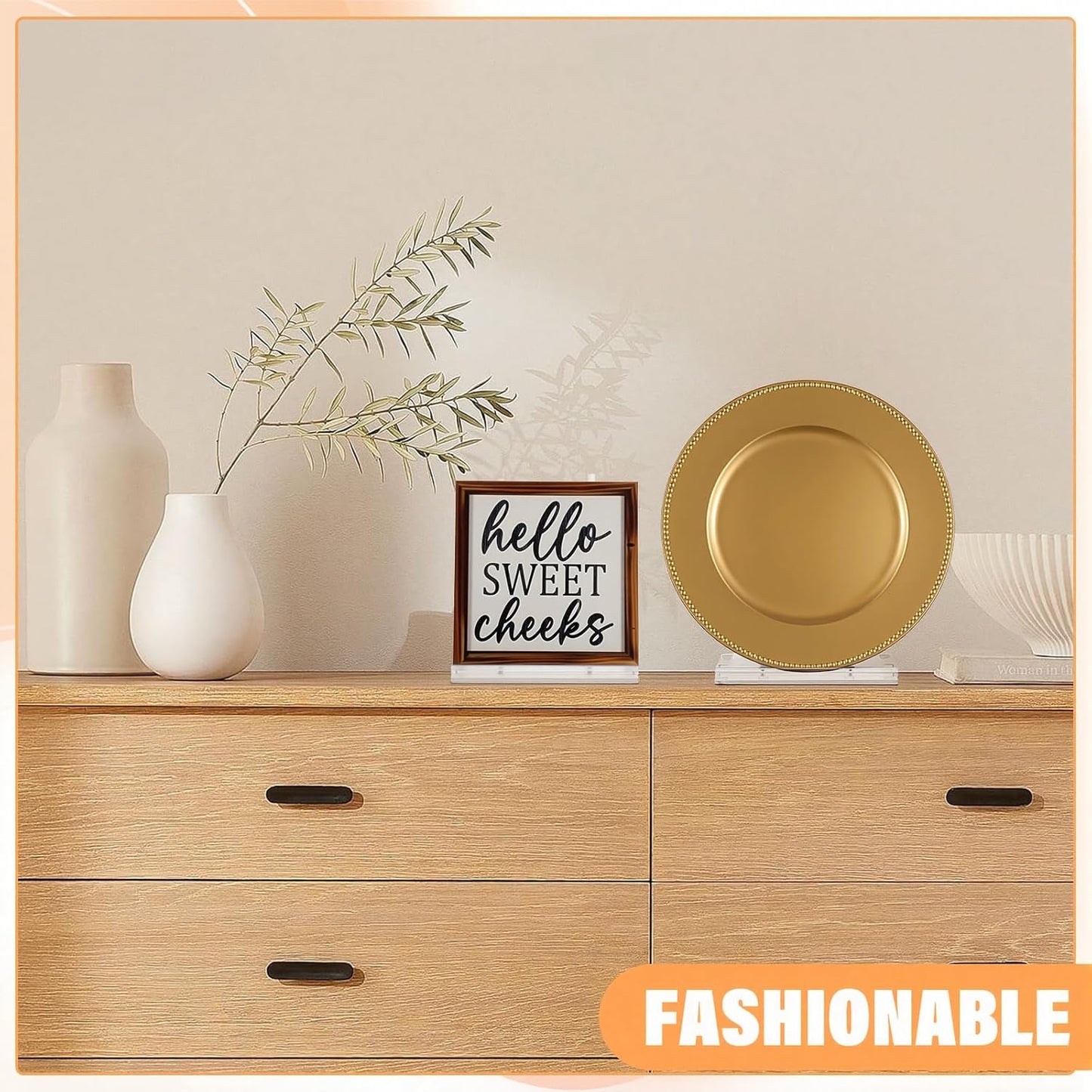 Tabletop Acrylic Display Stand Clear Easel Acrylic Book Display Holder Artwork Storage Rack for Picture Plate Frame Albums Record Magazine Tablet Canvas Board (Clear, 7.9 x 3.5 x 8.3 Inch)