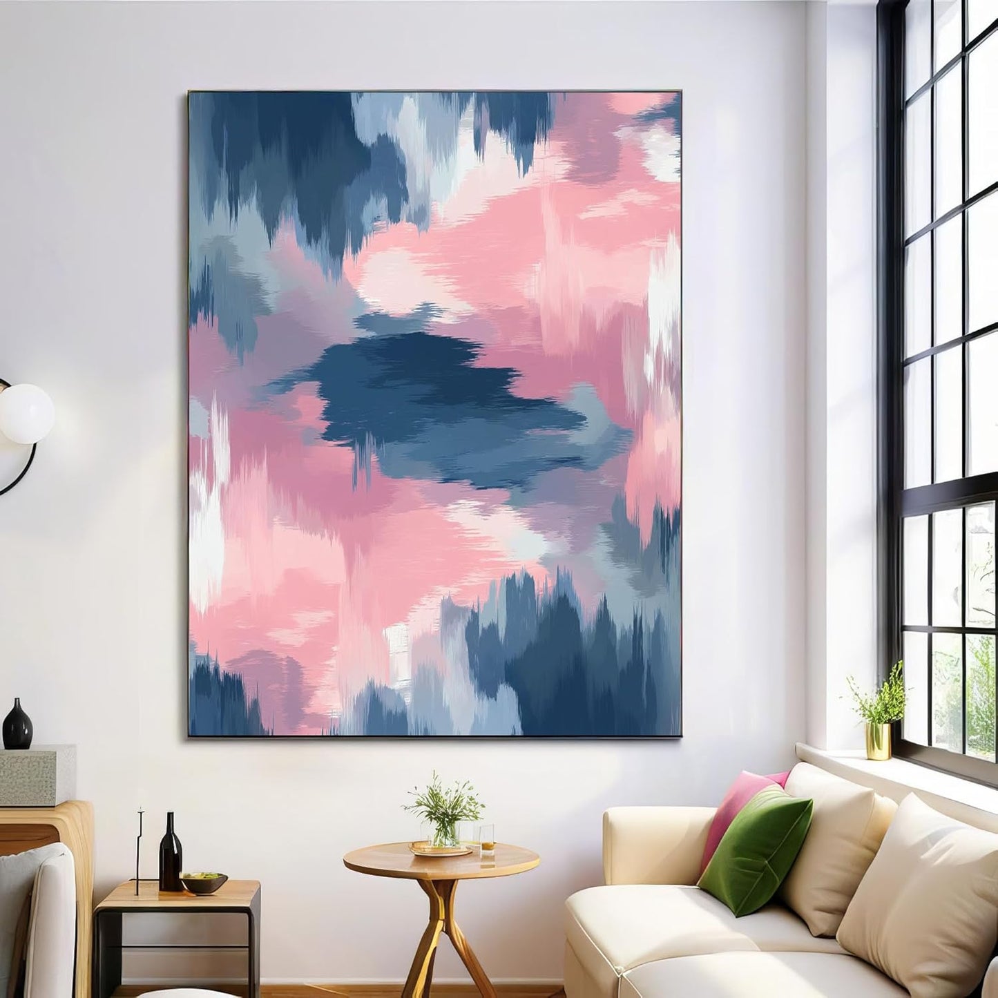 GDJSMIN Modern Art Style Wall Art, Abstract Brushstroke Pattern Poster for Reading Room Living Room Decor 12x 16 inch Unframed