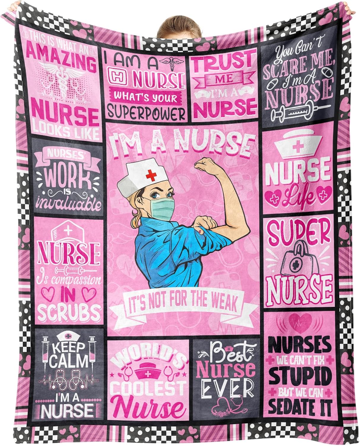 Nurse Gifts for Women, Nurses Week Gifts, Nurse Blanket, Nursing Appreciation Birthday Retirement Practitioner Gifts Ideas 80"x60"