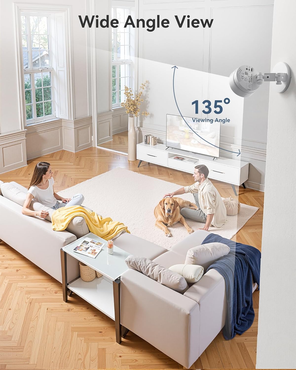 FOSCAM 3K 5MP Security Camera Indoor, 2.4g & 5g WiFi Magnetic Mini Dog/Cat/Pet/Baby Camera, Smart Motion Detection, 20X Zoom, 2-Way Audio, Night Vision, Home Monitor Compatible with Alexa & Google