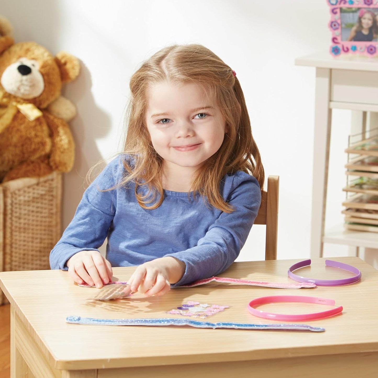 Melissa & Doug Design-Your-Own Headbands Jewelry-Making Kit with 50+ Stickers