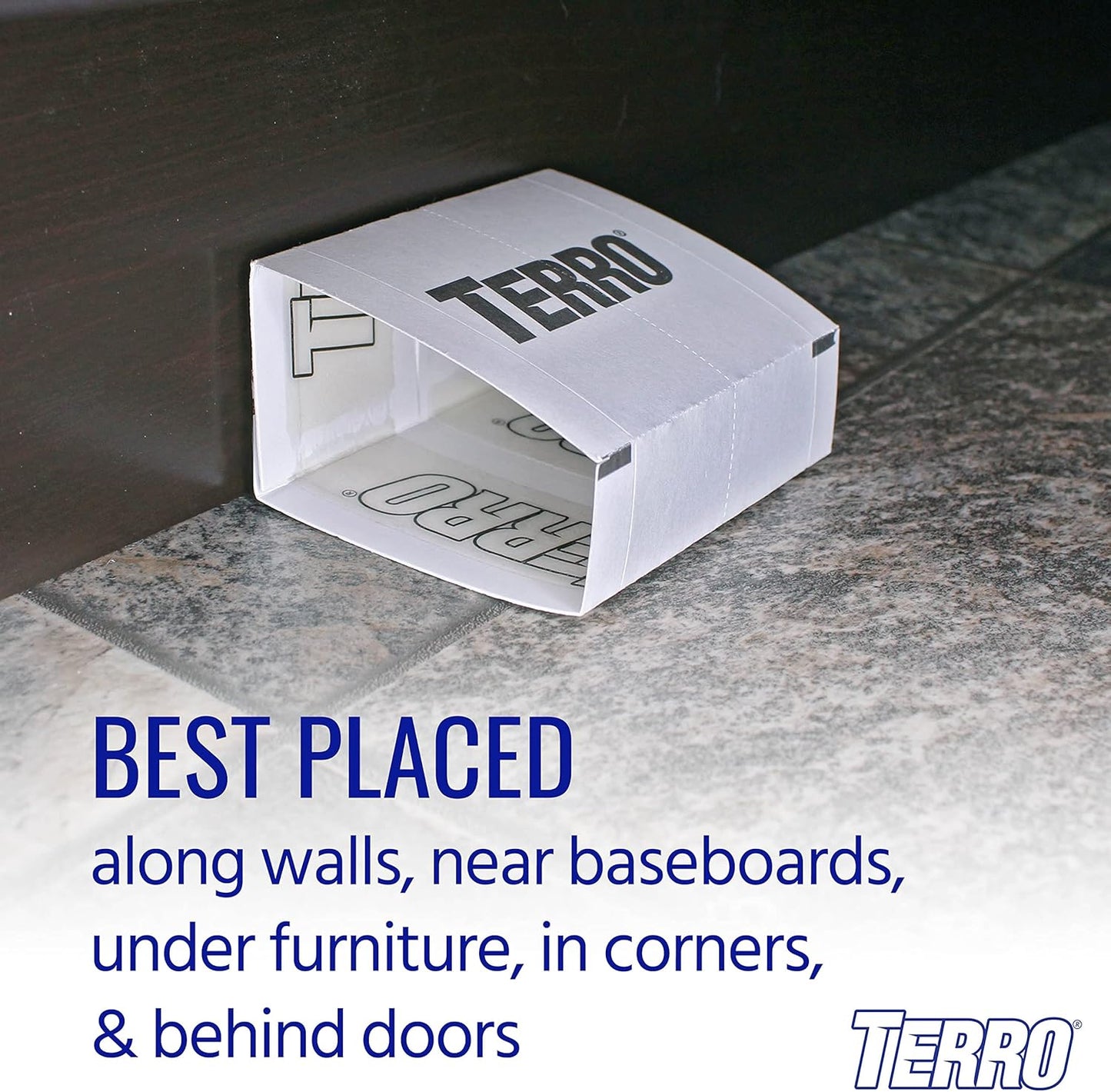 TERRO T3206SR Non-Toxic Indoor Spider, Ant, Cockroach, Centipede, & Insect Traps - Includes 12 Bug Traps Indoor for Homes