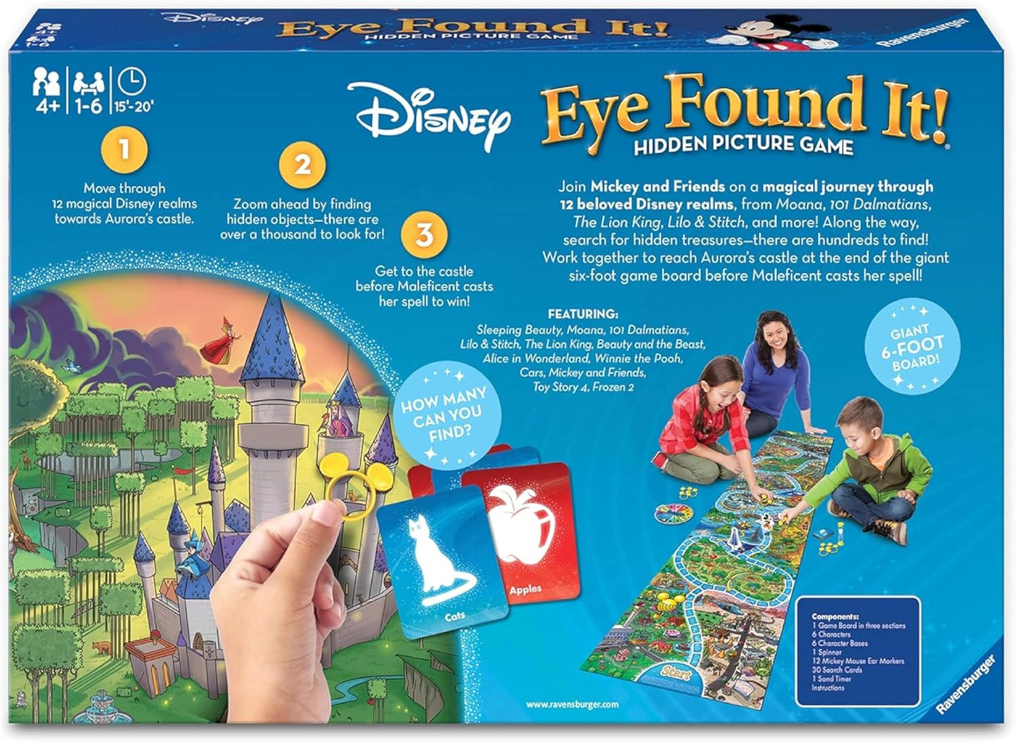 Ravensburger Disney Eye Found It - Hidden Picture Search Board Game - Learning Fun with Disney Favorites - Ages 4+ MESH Accredited
