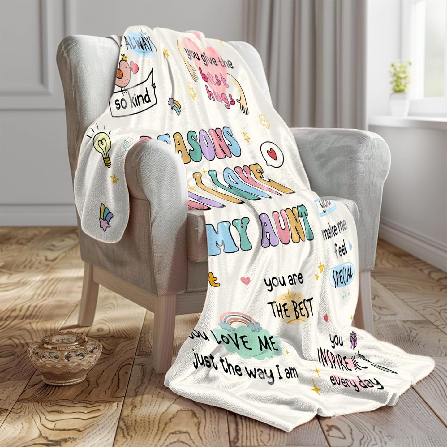 Aunt Gifts, Aunt Blanket, Aunts Birthday Gifts, Gift for Aunts from Niece Nephew, Best Auntie Ever Present Ideas for Christmas Mothers Day, to My Auntie Throw Blanket 60”x50”