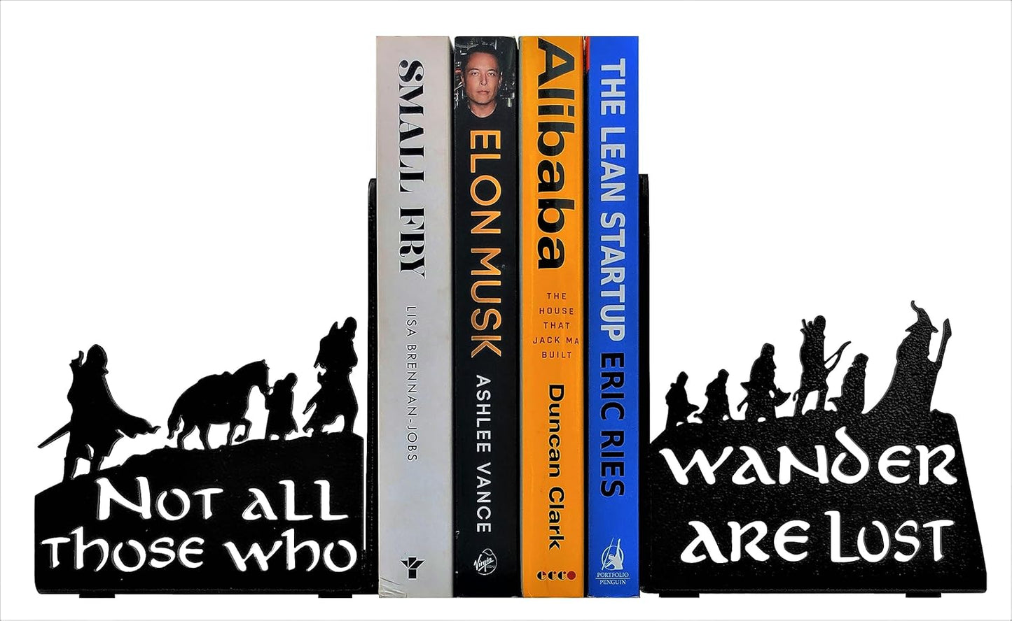 Decorative bookends for Shelves, Heavy Metal Bookends, Unique Bookends, Non Skid Book Ends, Book Stopper for Home/Office Decor/Shelves, 7 X 5.51 X 4 in/Piece (with Quote on Product)