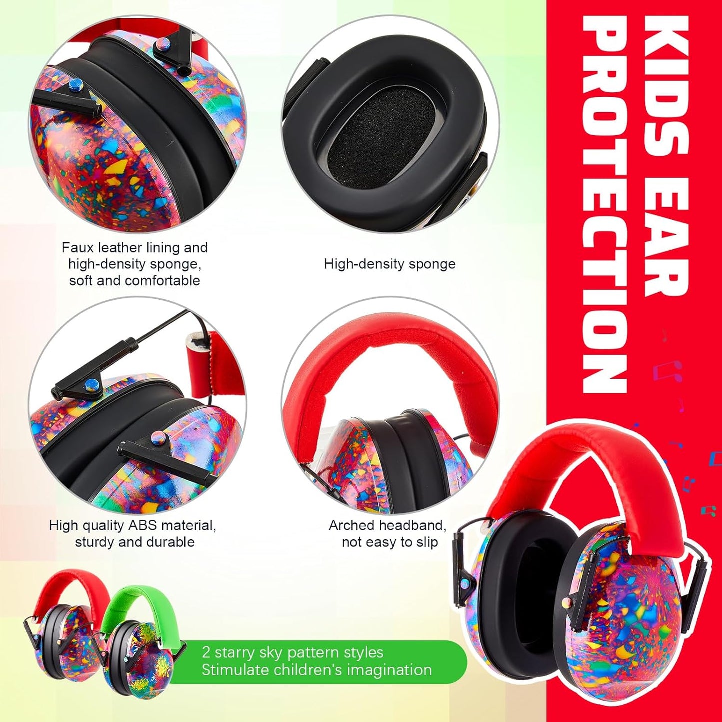 Amylove Noise Cancelling Headphones Kids Ear Protection Earmuffs Noise Reduction 27db Adjustable Toddlers