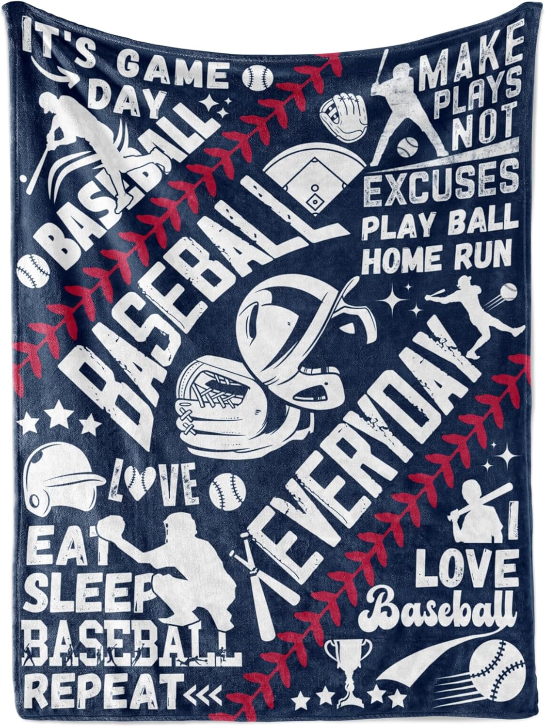 InnoBeta Baseball Gifts for Boys Blanket Throw - Gift from Mom Dad for Teen Sport Fans Kids Adults - Baseball Everyday - 50" x 65"