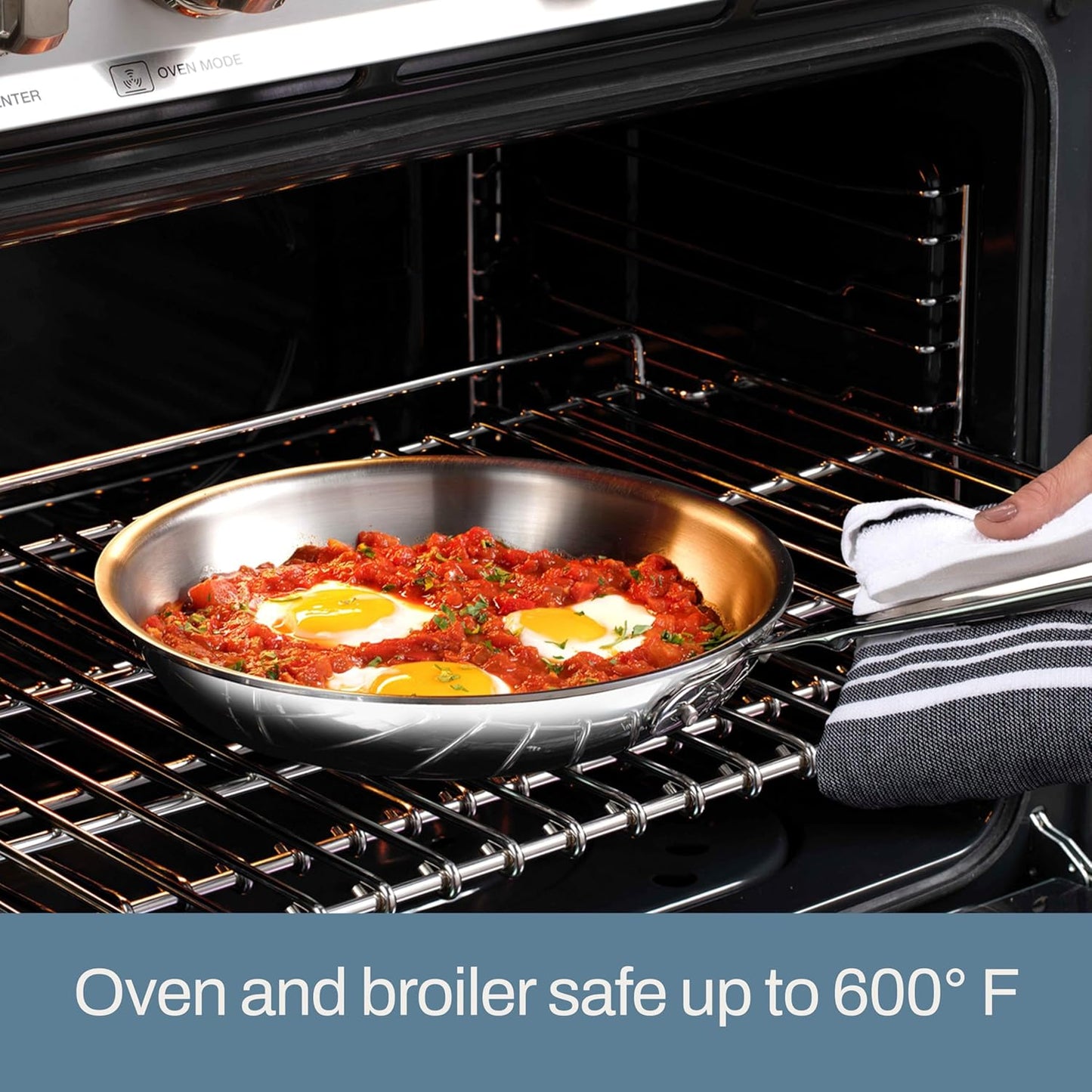 All-Clad D3® Stainless Steel 12 inch Frying Pan With Lid- Made in the USA- The Original Bonded Professional Cookware- Oven Safe & Induction Compatible