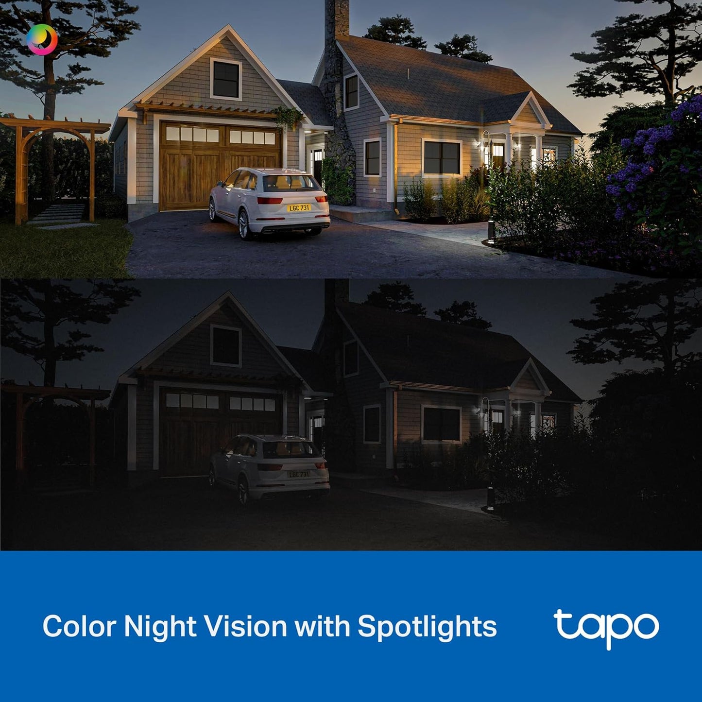 Tapo 3K 5MP Pan/Tilt Indoor/Outdoor Security Camera, Free Person/Vehicle/Baby Cry Detect & 360° Motion Track, Color Night, SD/Cloud, Wrks w/Alexa & Google Home, 2.4 GHz WiFi, HybridCam 360