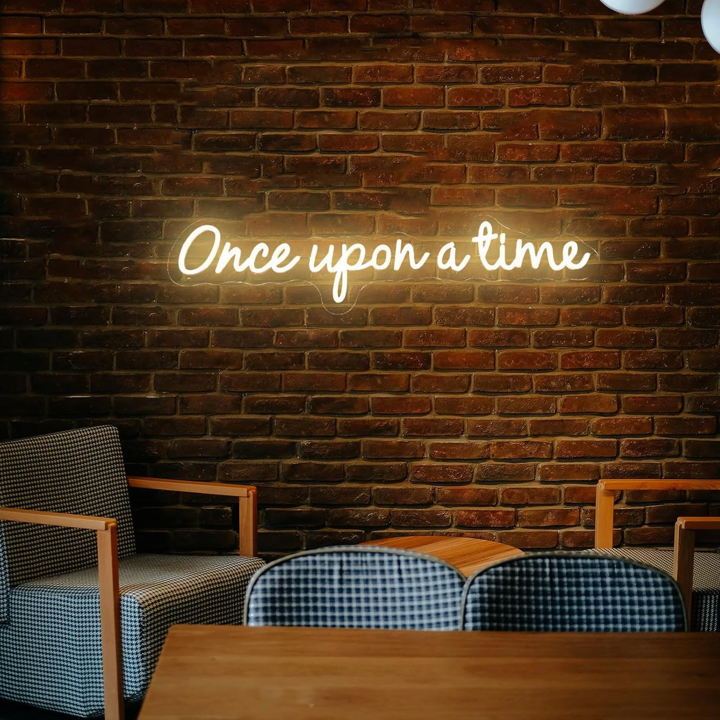 Once Upon A Time Neon Sign 30 inches Dimmable Led Lights Up Wall Art Decor Neon Signs for Reading Corner Bedroom Dormitory Party Decorations