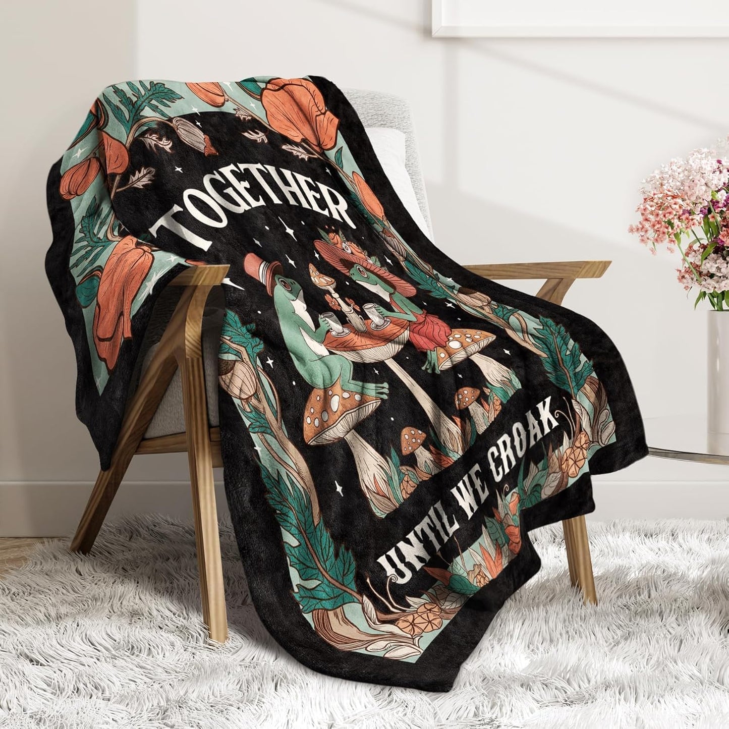 SteadStyle Valentine's Day Gifts for Her Him, Wedding Anniversary Birthday Frog Blanket for Couples Boyfriend Girlfriend, Romantic I Love You Gift for Wife Husband, Couch Picnic Home Decor 60X50