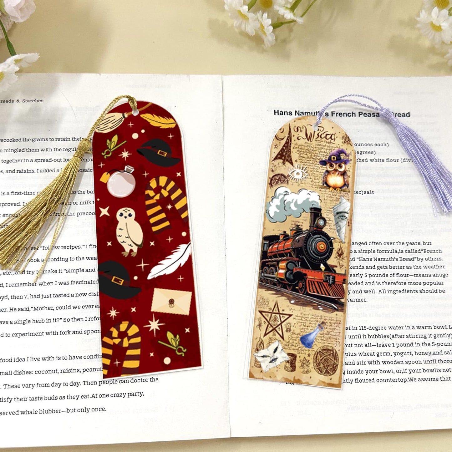 Witchy Magical Acrylic Bookmark Blanks: 15 Pcs Clear Bookmarks Making Kit with 15 UV DTF Stickers, 15 Tassels, 15 Bags and Gift Box, DIY Book Marks Bookish Gifts for Women Kids Fantasy Book Lovers