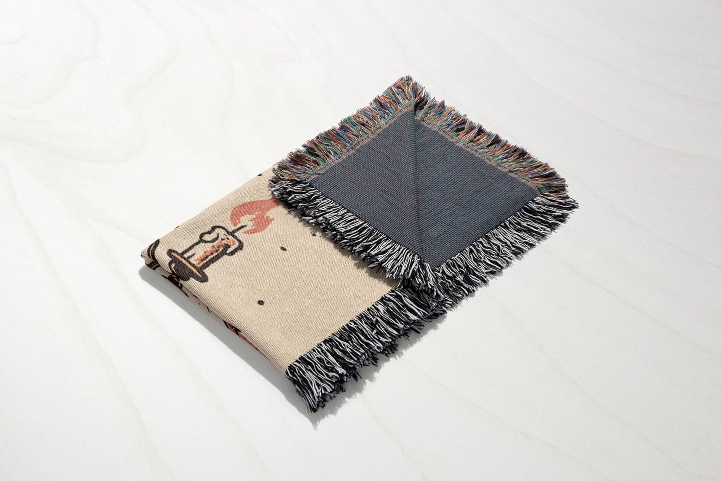 Dead Set on Reading Woven Blanket – Spooky Bookish Throw for Cozy Readers