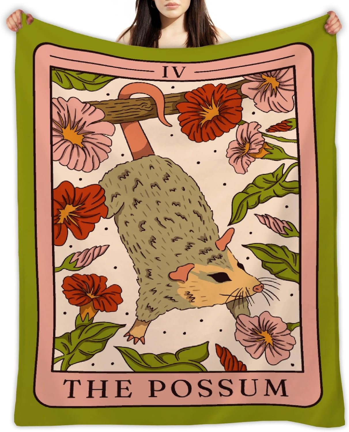 Possum Blanket Gifts for Possum Lover 40 x 50 Inch for Kid,Possum Possum Fannel Fleece Throw Blanket Super Soft Throws Blanket for Bed Couch Sofa