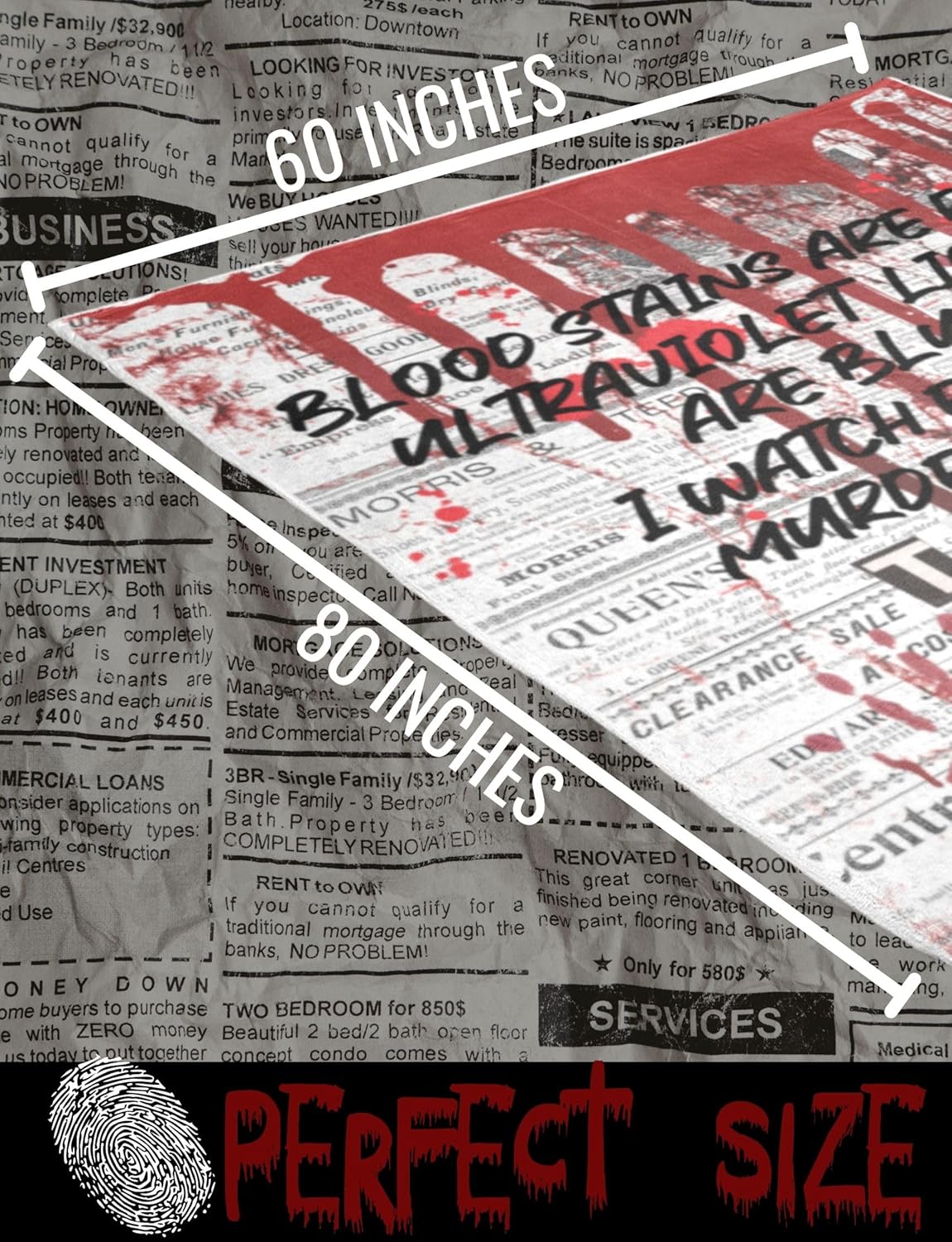 InnoBeta Serial Killer Gifts for Women Men, Throw Blanket for True Crime Lovers On Birthday Christmas, 60x80 Inches