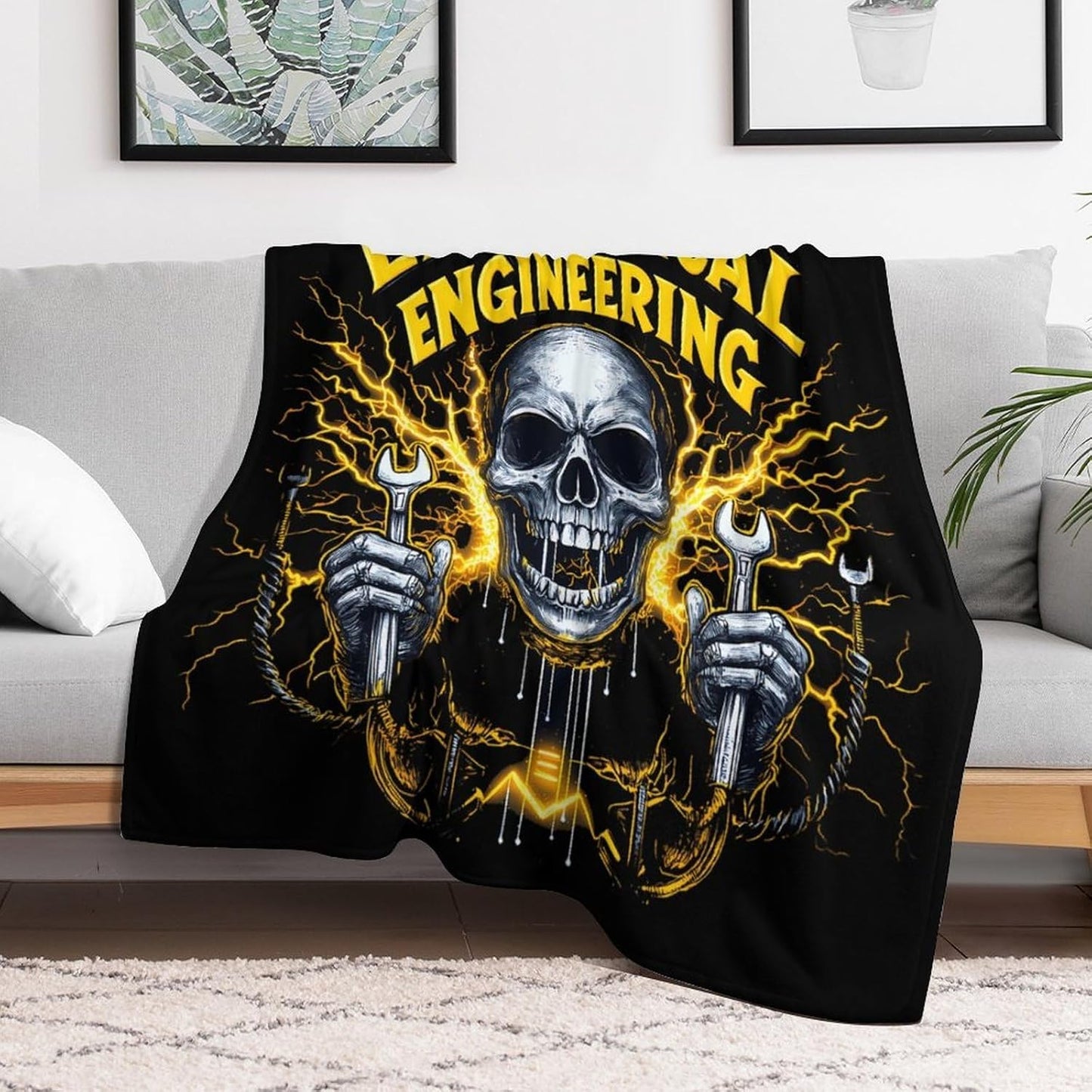 Electrical Engineering Throw Blanket Fleece Blankets Soft Flannel for Couch Bed Pet Decorative Warm