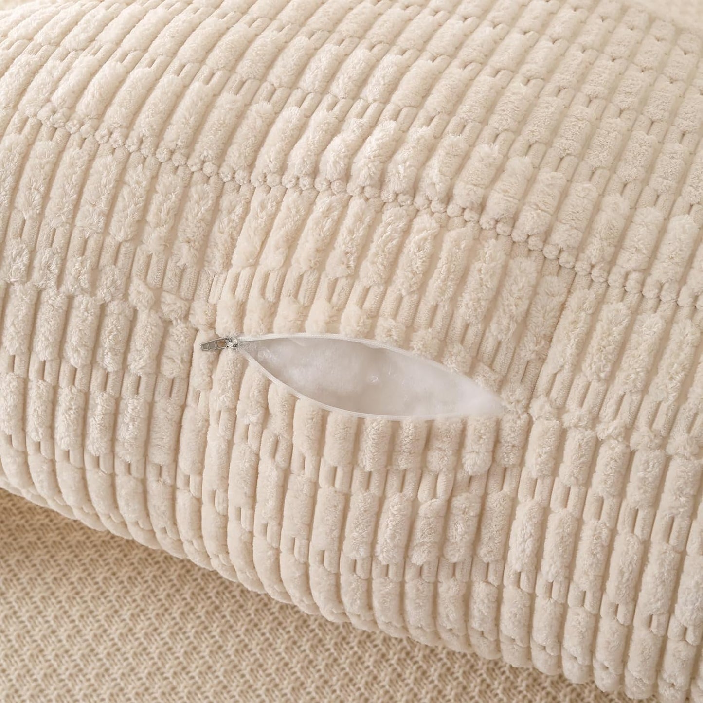 Reading Pillow for Sitting in Bed,Large Backrest Reading Pillow with Arm Rest,Back-Rest Support Cushion for Sit Up on Couch,Sofa,Floor,Dorm Essentials(Cream Corduroy,Large(19"))