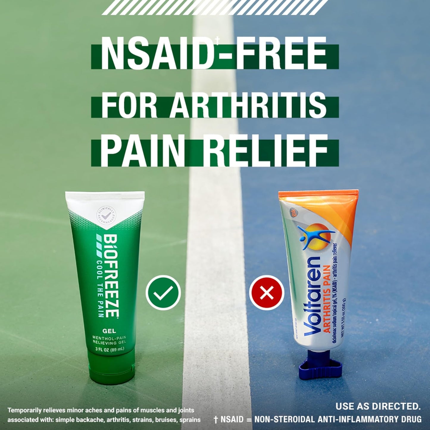 Biofreeze Gel Pain Relief, Knee & Lower Back Pain Relief, Arthritis Pain Reliever, Sore Muscle Relief, Neck Pain Relief, Cooling Joint Pain Relief, Menthol Gel 3 Fl Oz