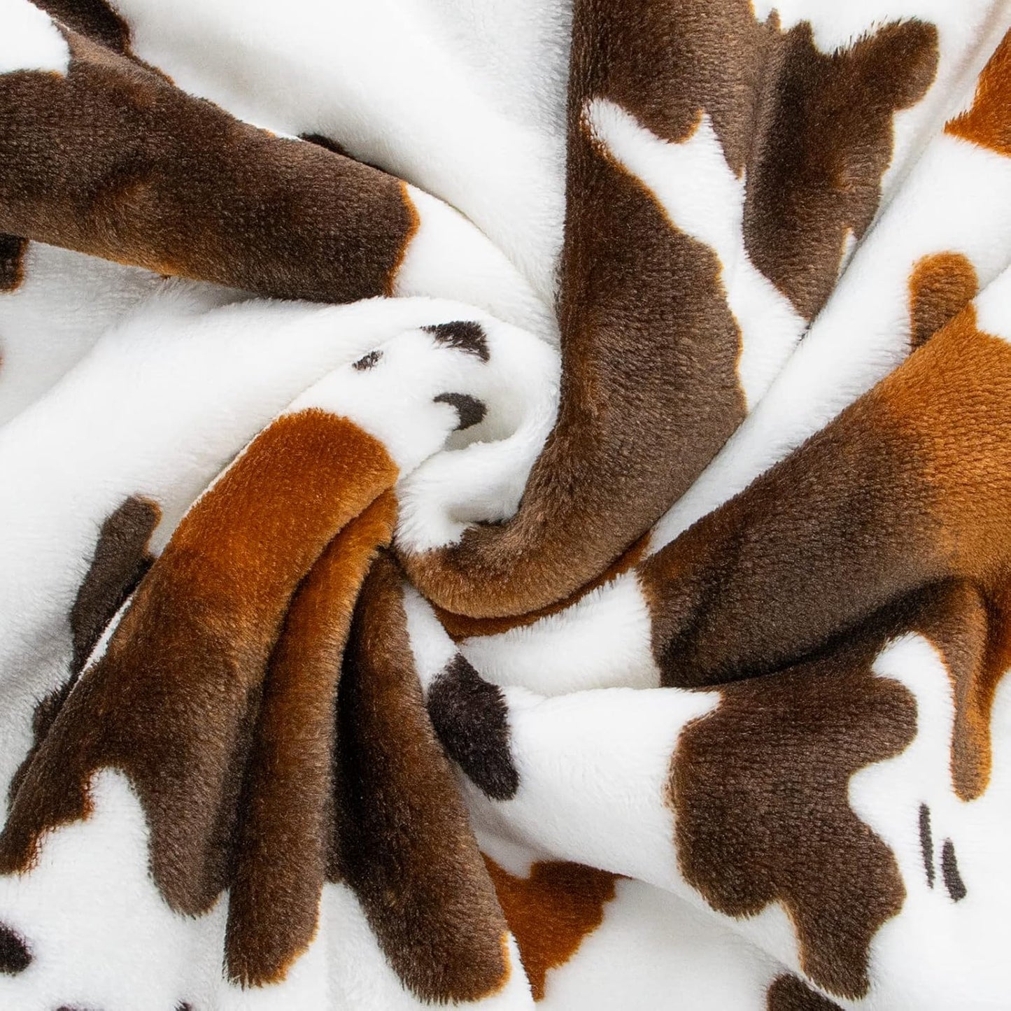 Cow Twin Blanket for Bed - Cozy Soft Blankets for Women, Cute Fleece Throws for Girls, Brown Cow Gifts for Women, 60x80 Inches