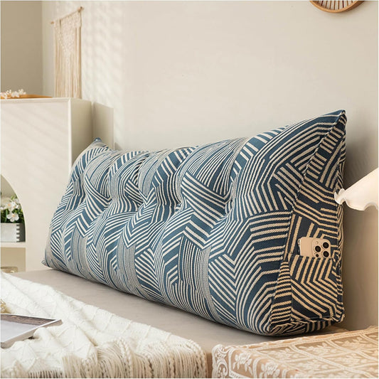 Large Headboard Wedge Pillow Bed Reading Pillow for Headboard, Triangular Wedge Pillow Headboard, for Sitting in Bed-Backrest Positioning Support Pillow,G,150cm