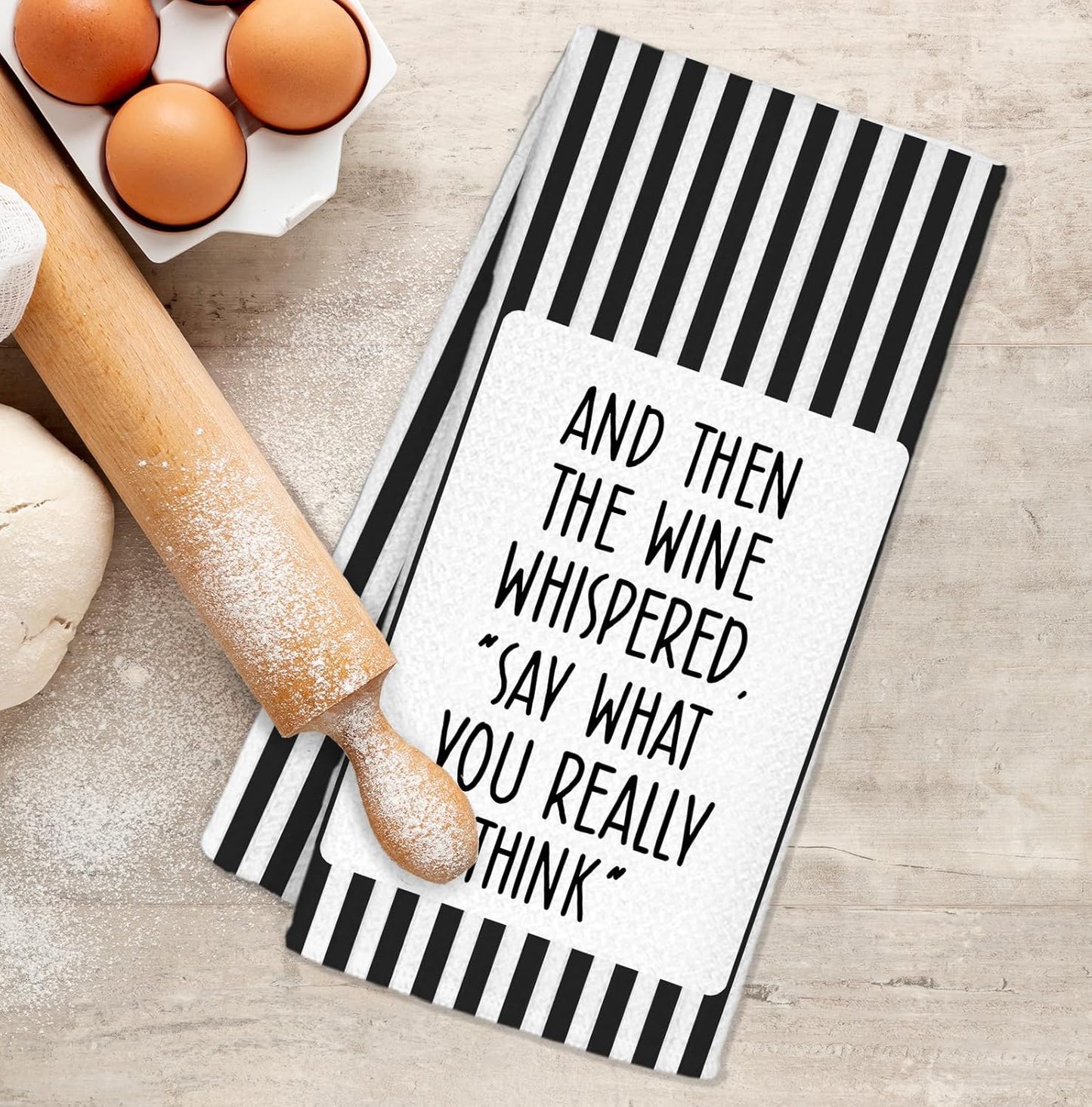 Funny Wine Kitchen Towels, Wine Lover Gifts for Women Men, Bar Gifts for Bartender, Bar Towels for Kitchen, Bartender Gift for Women, 16x24