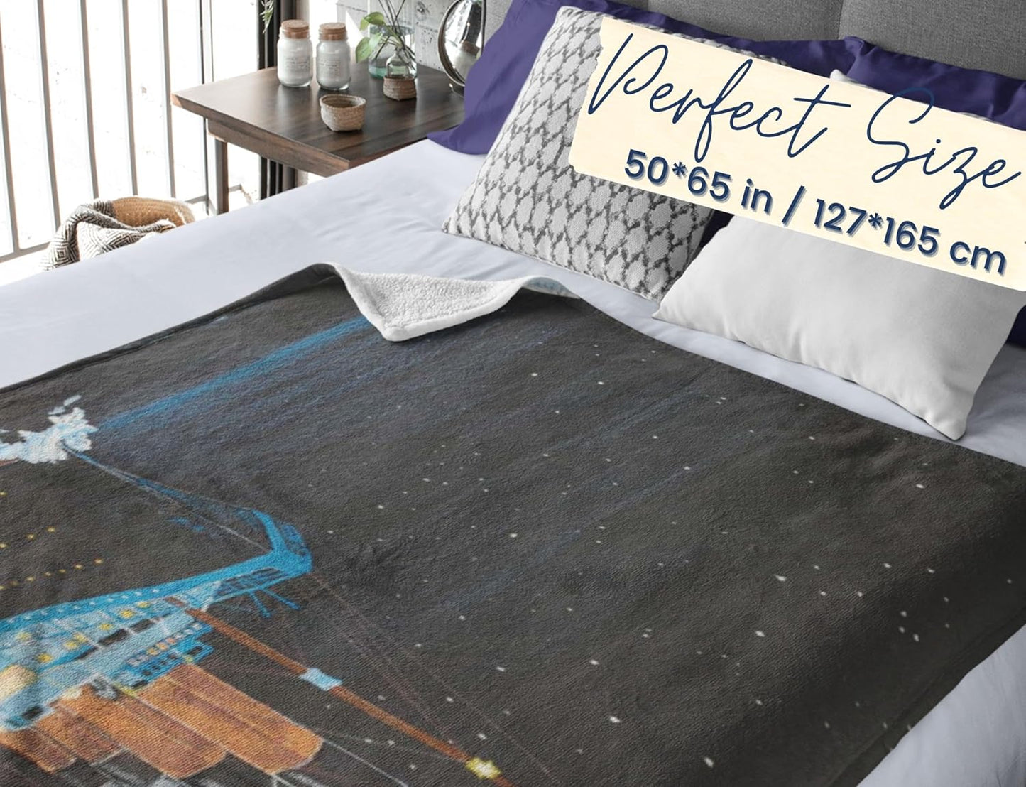 Titanic Gifts Bed Flannel Plush Blankets, Gifts for Titanic Lovers on Birthday, Christmas, 50"x 65"