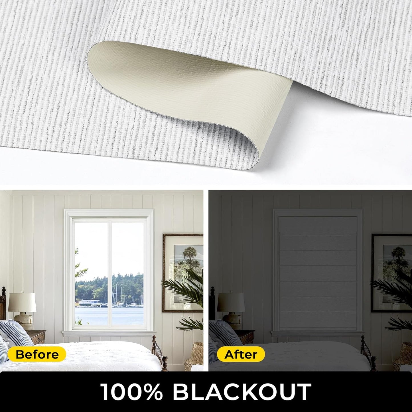 100% Blackout Cordless Roman Shades for Indoor Windows & French Doors, 22 3/4" W × 60" H - Blackout - Grey