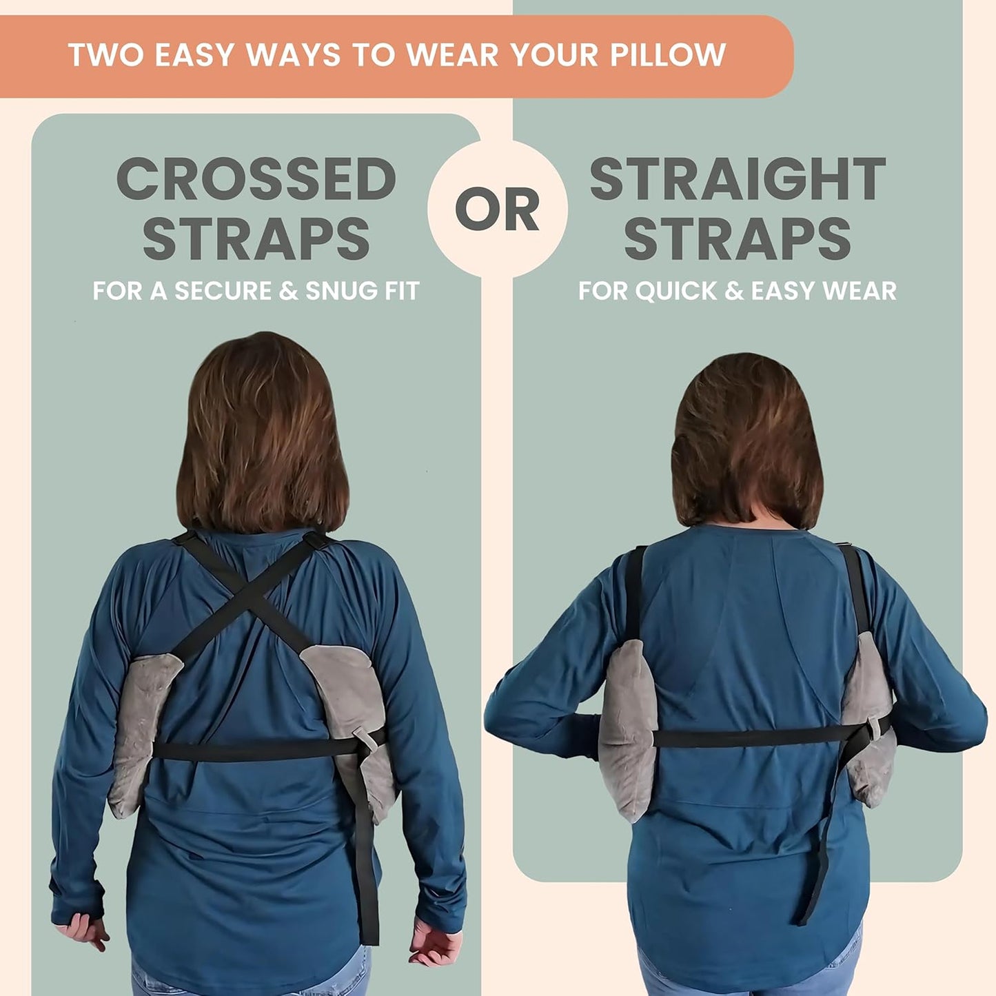 MOYOAMA Post Mastectomy Pillow – Hands-Free Protection with Secure Strap & Easy-Clean Washable Cover Breast Surgery Must Haves,Breast Reduction Recovery Supplies,Breast Augmentation