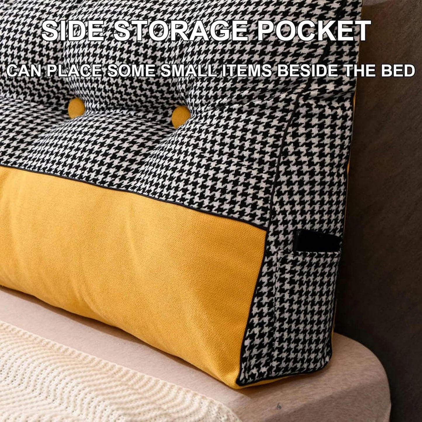 Triangular Headboard Pillow Twin, Wedge Bed Pillow Backrest Reading Pillow, Backrest Positioning Support Bolster Cushion