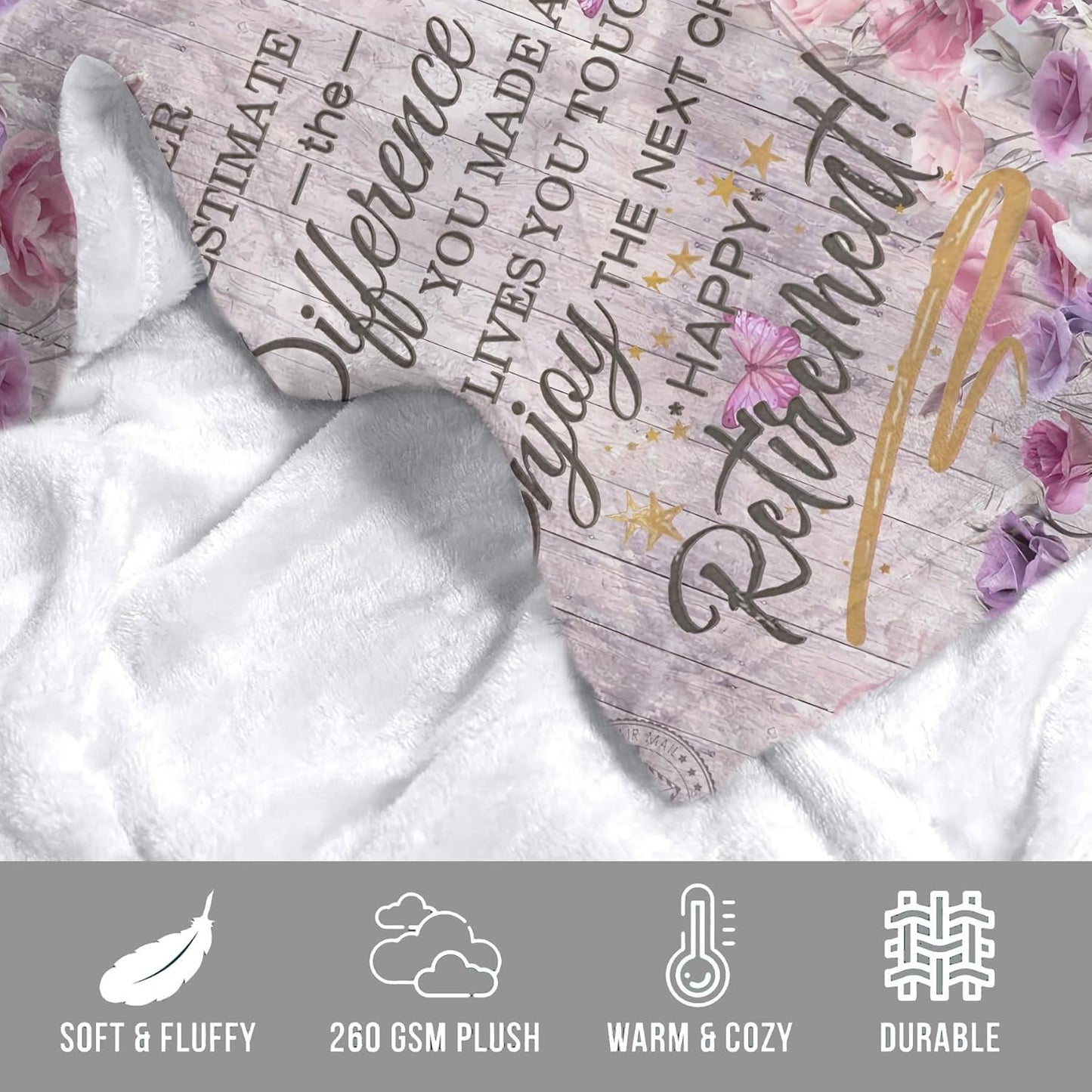 Retirement Gifts for Women 2025, Happy Retirement Blanket for Woman Nurses Teachers, Farewell Gifts for Coworkers Boss, Funny Retired Throw Blankets 60"×50"