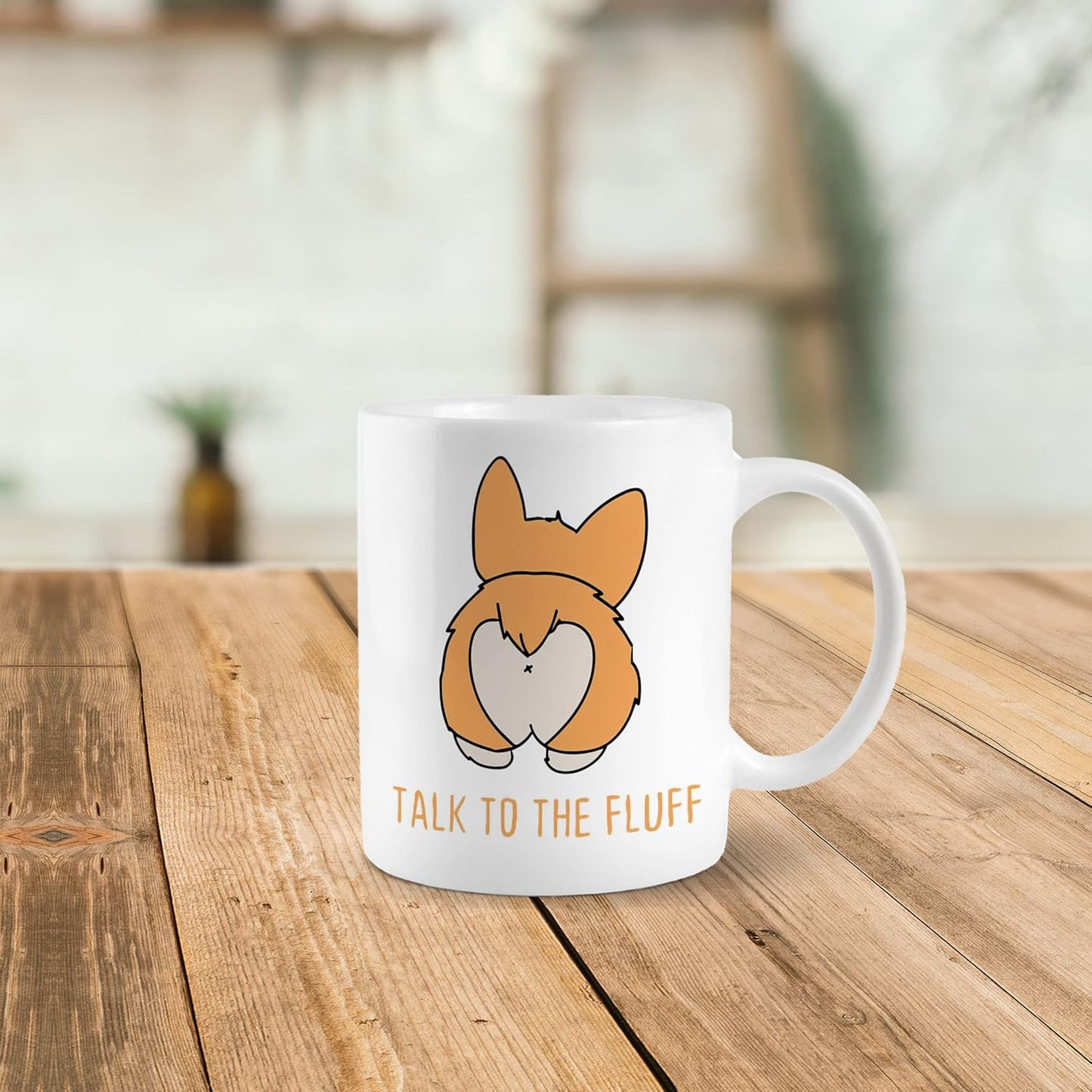 Ceramic Corgi Mug, 11 oz, Funny Coffee Tea Cup, Home Decor, Christmas Birthday Gifts for Dog Lovers