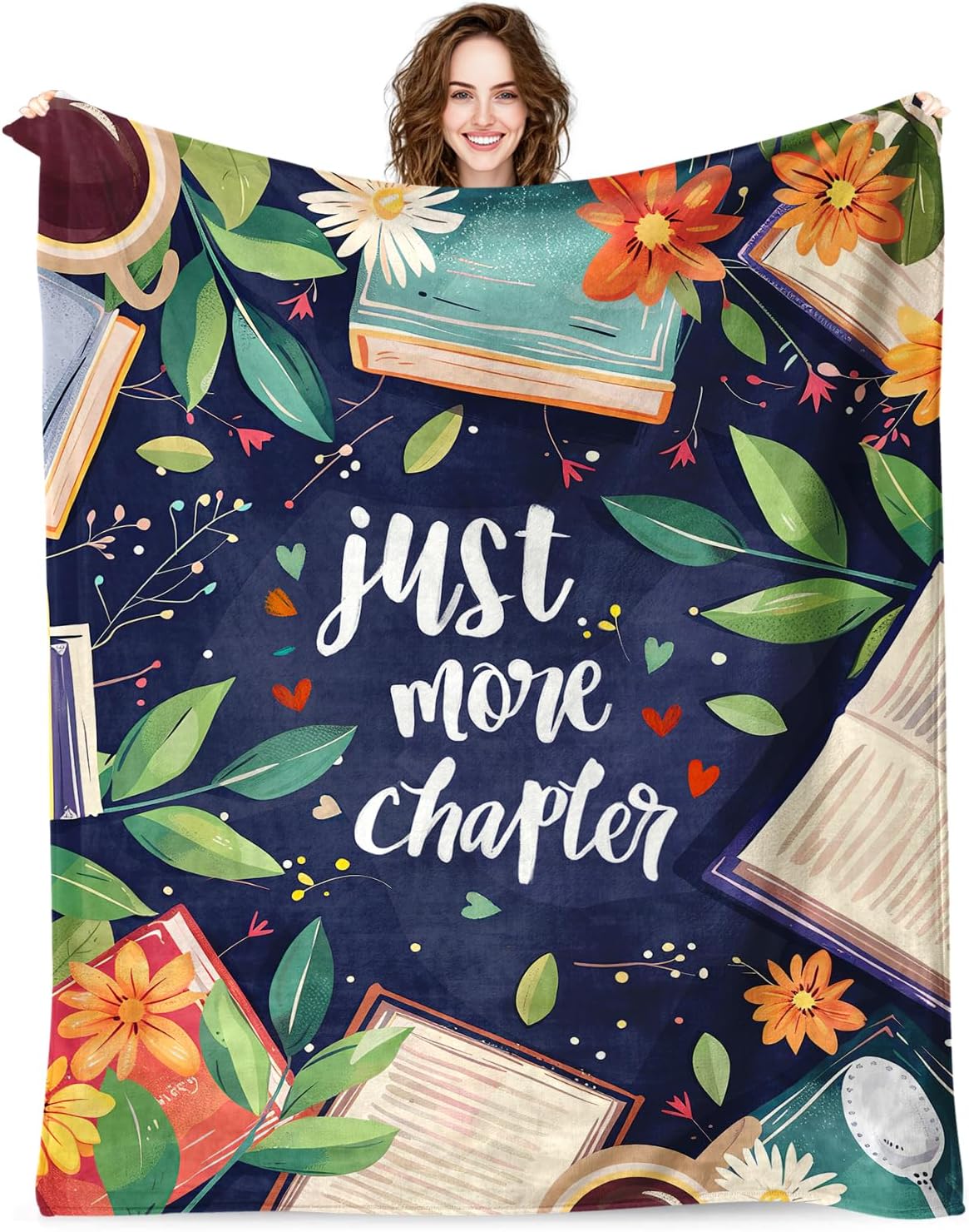 Book Blanket for Book Lovers, Super Soft Unique Reading Books Decor Throw Blanket Gifts for Readers Women Girls Teachers, Warm Cozy Fuzzy Plush Fleece Flannel Throw Blankets 50"x40" for Couch
