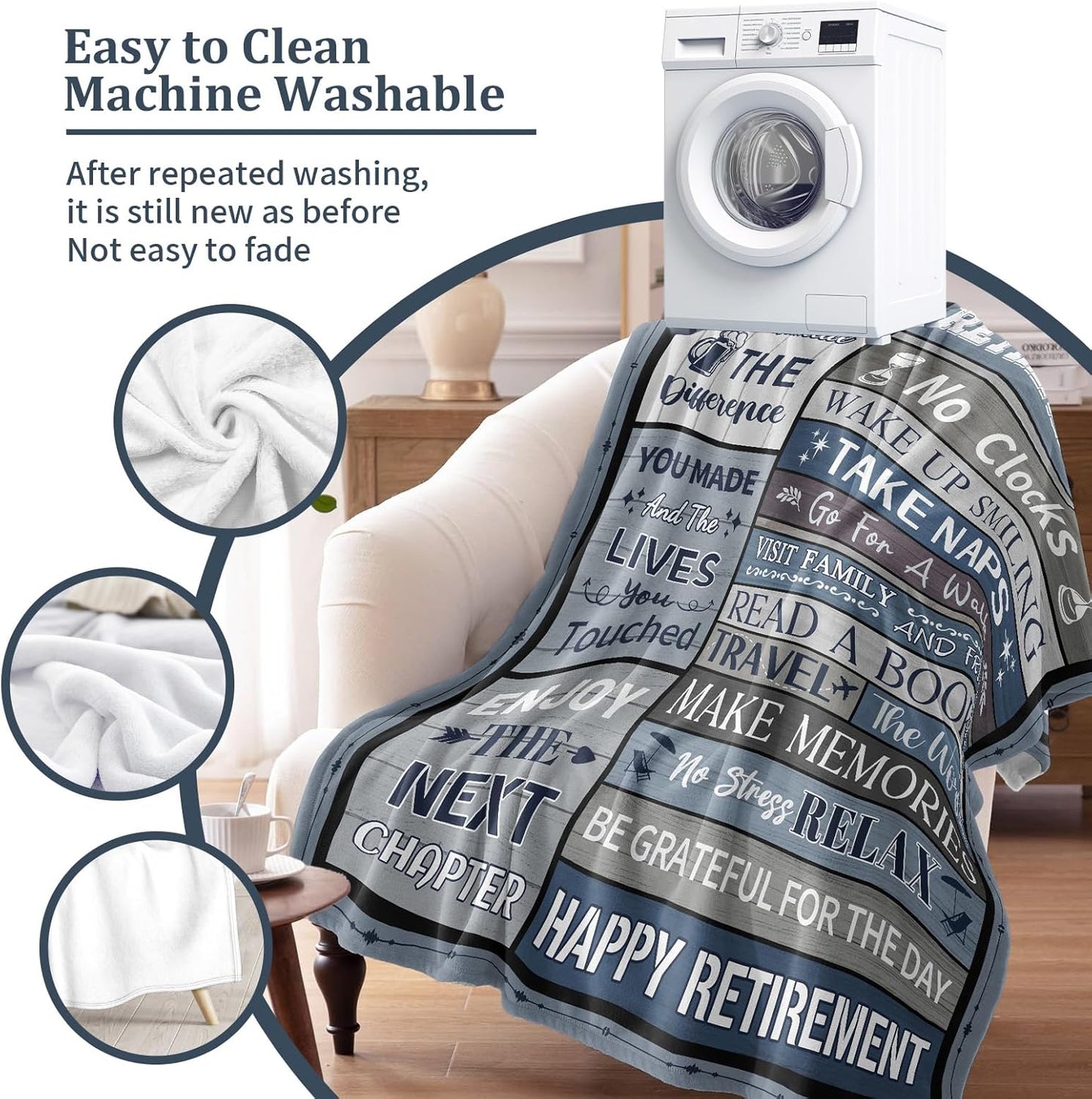 Retirement Gifts for Men/Women 2026, Funny Retirement Gifts for Men, 80"x60" Mens Retired Gifts Blanket, Leaving Farewell Going Away Gift for Coworker Teacher Dad Throws Blankets