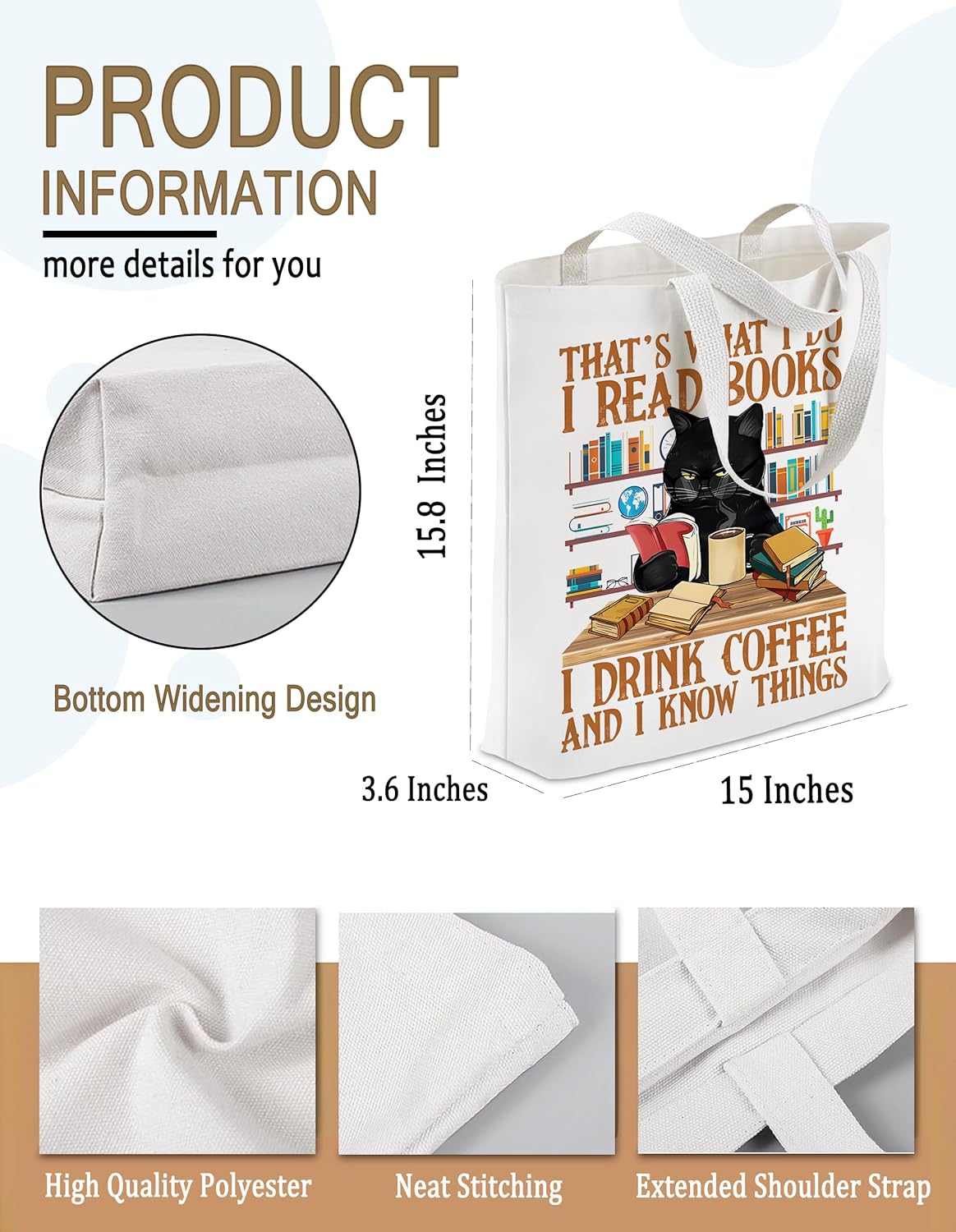 Gifts for Women, Canvas Tote Shopping Reusable Grocery Gift Bags
