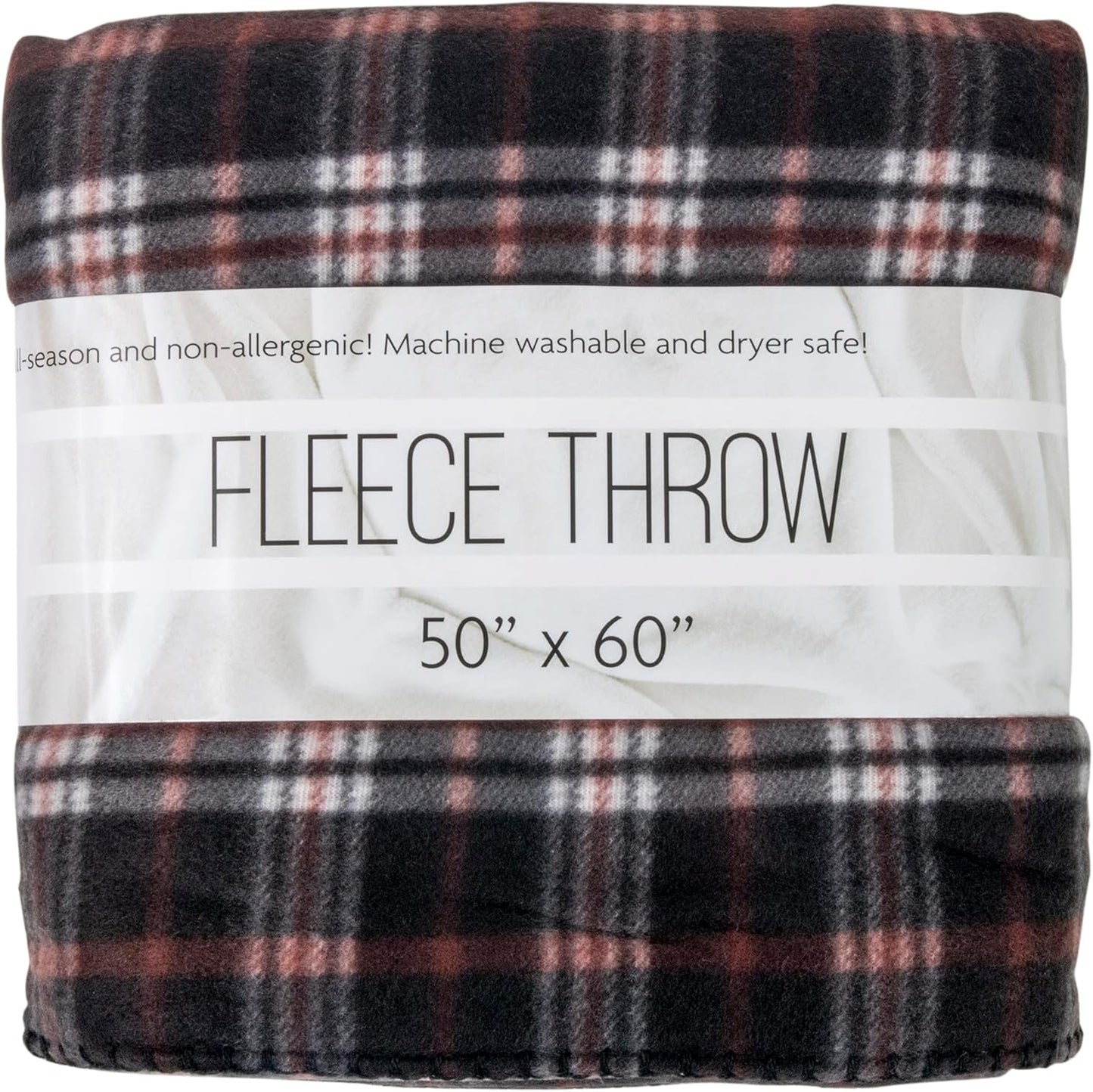 Trail maker 50x60 Throw Blankets, Plaid Fleece Throw Blankets for Bedroom, Couch, Livingroom, Chair, Pets, Outdoors
