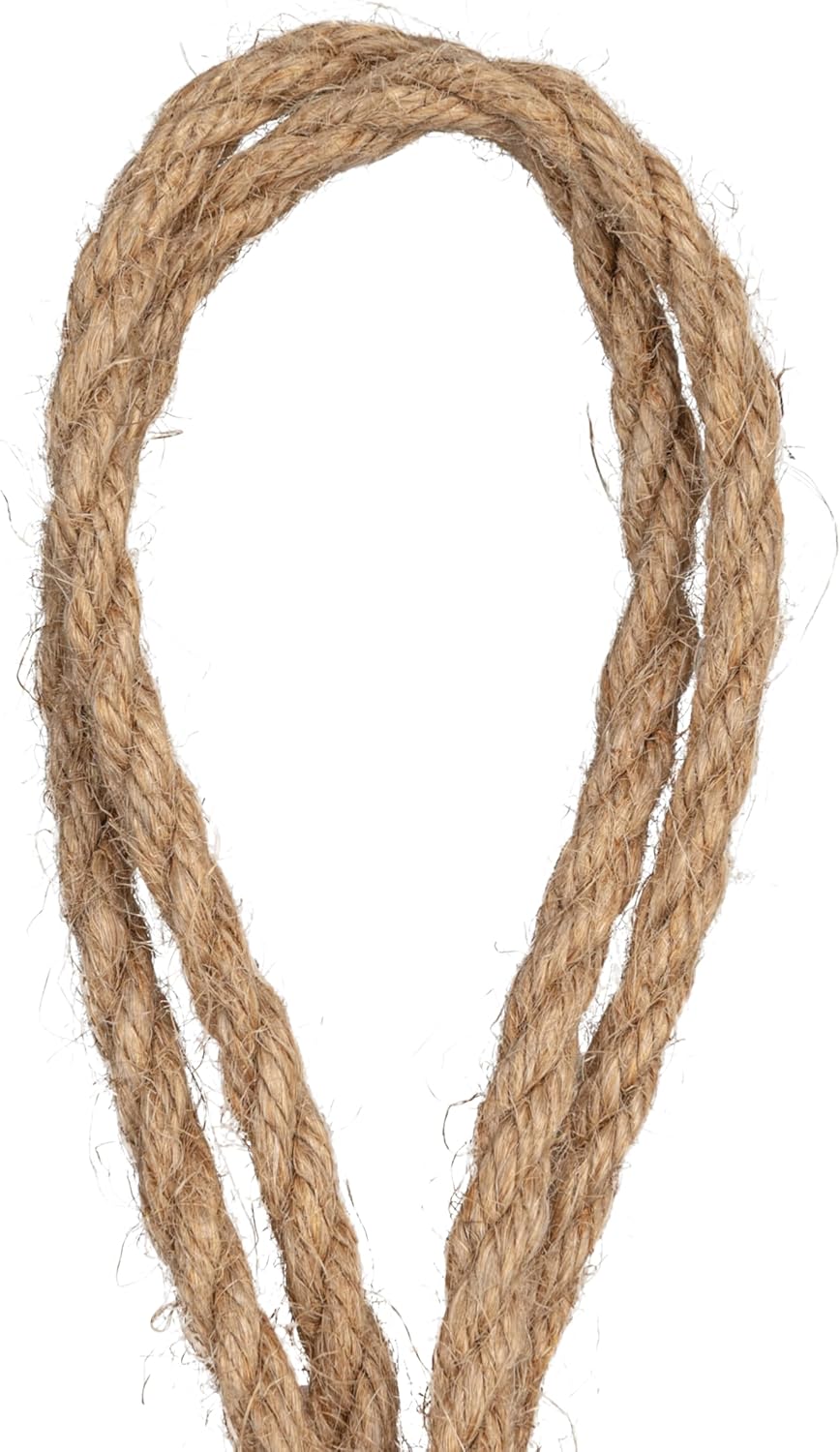 Creative Co-Op Large Stoneware Hanging Planter with Jute Rope Hanger and Distressed Volcano Finish, White