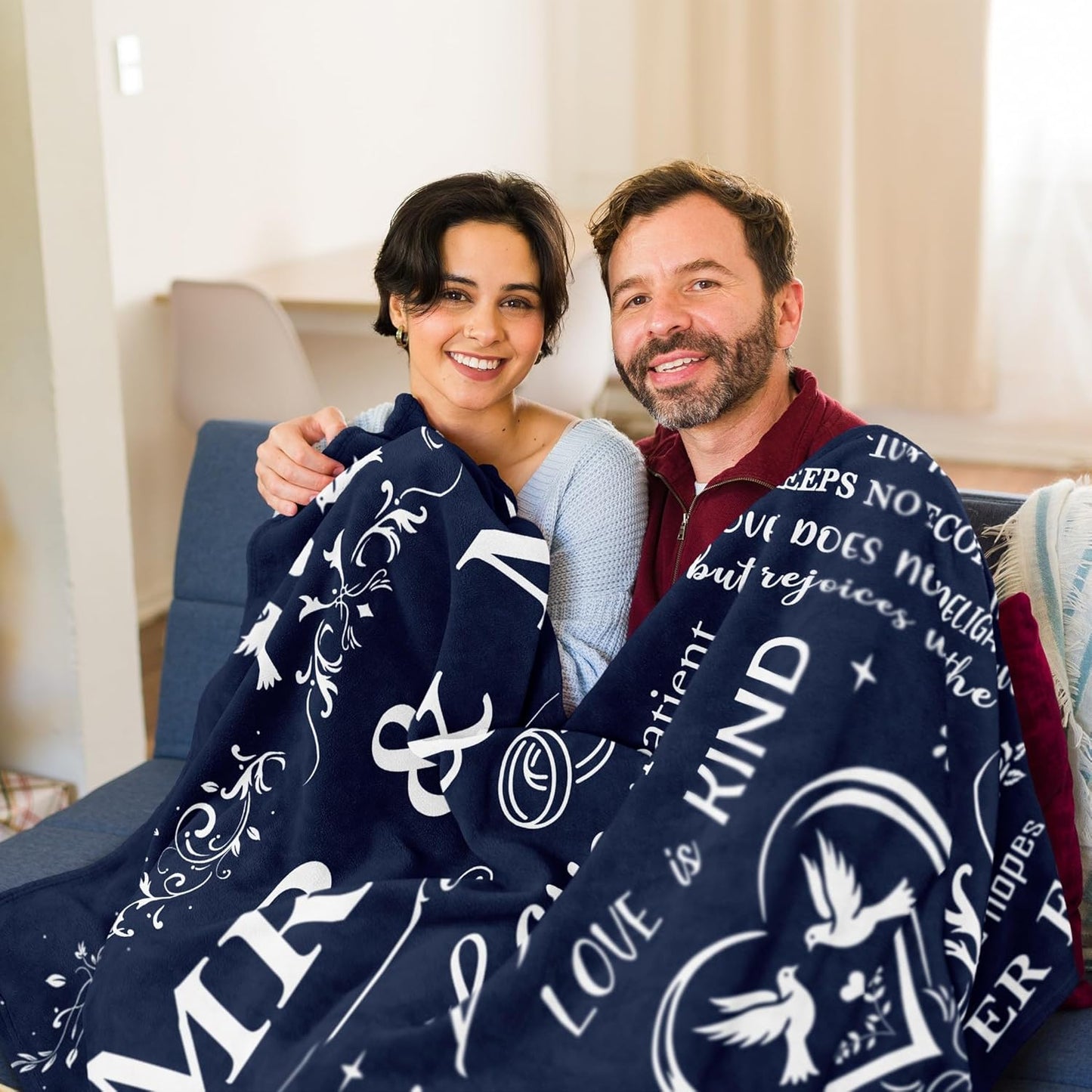 Wedding Gifts for Couples 2025, Bridal Shower Gifts for Bride to Be, Anniversary/Wedding Registry/Marriage Gifts for Newlyweds Couple Bride Groom Husband Wife, Mr and Mrs Blanket 50"X60"