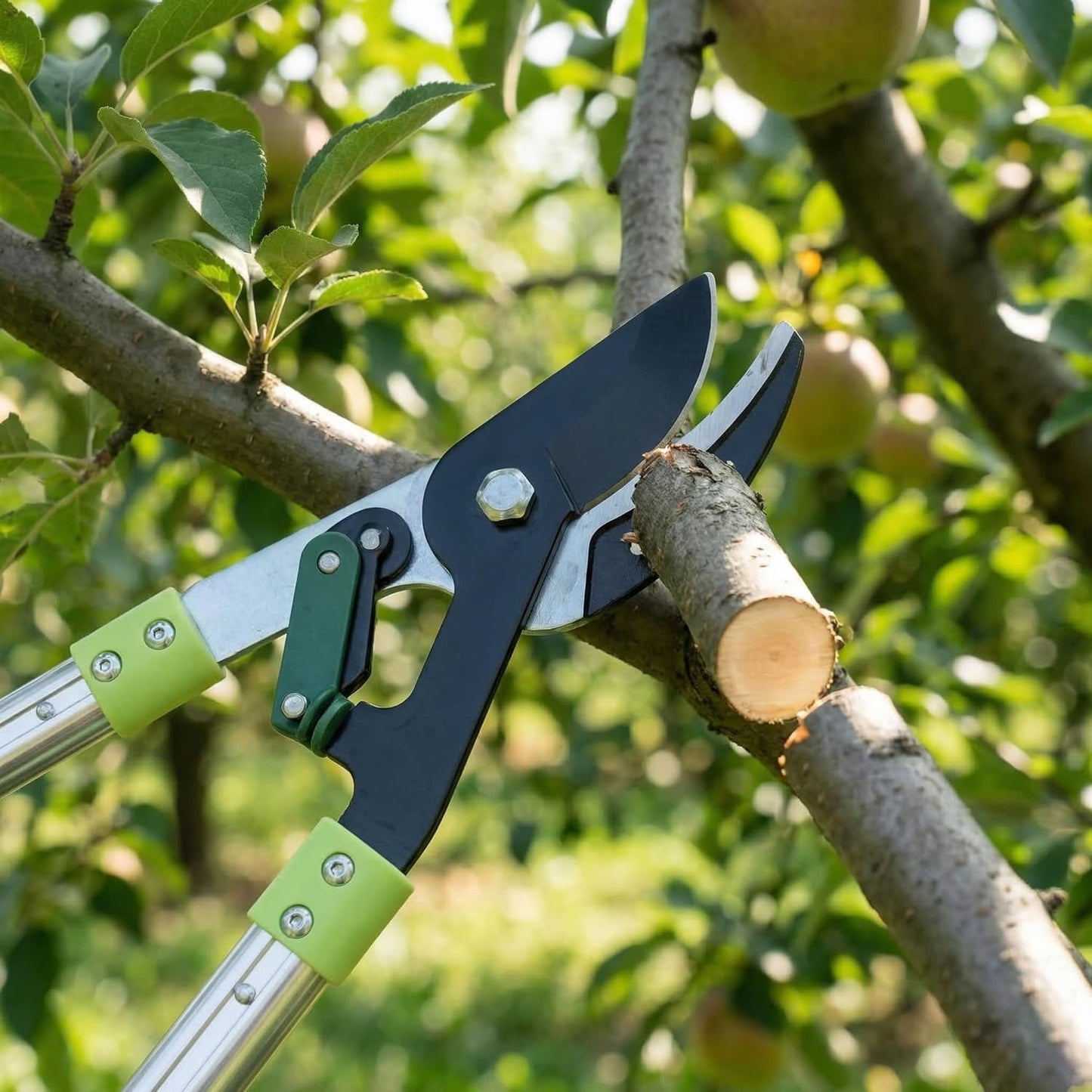 BeBecome 43-Inch Tree Trimmer, Heavy Duty Bypass Loppers for Tree Branches, Sharp Steel Pruning Shears for 1.5 Inch Cutting, Garden Tool for Yard Trimming